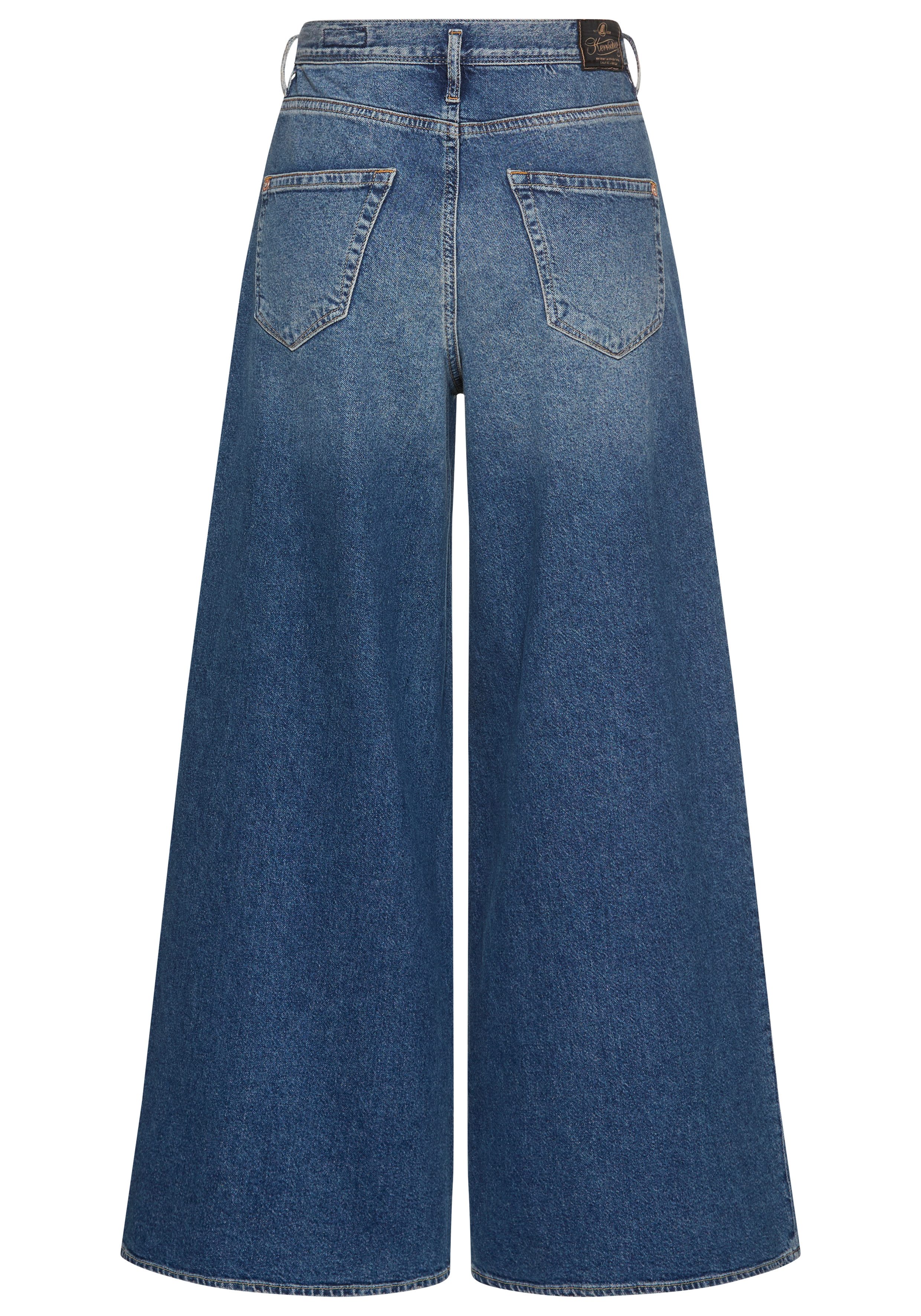 Herrlicher 5-pocket jeans Shyra Palazzo Denim met bijzonder wijd been