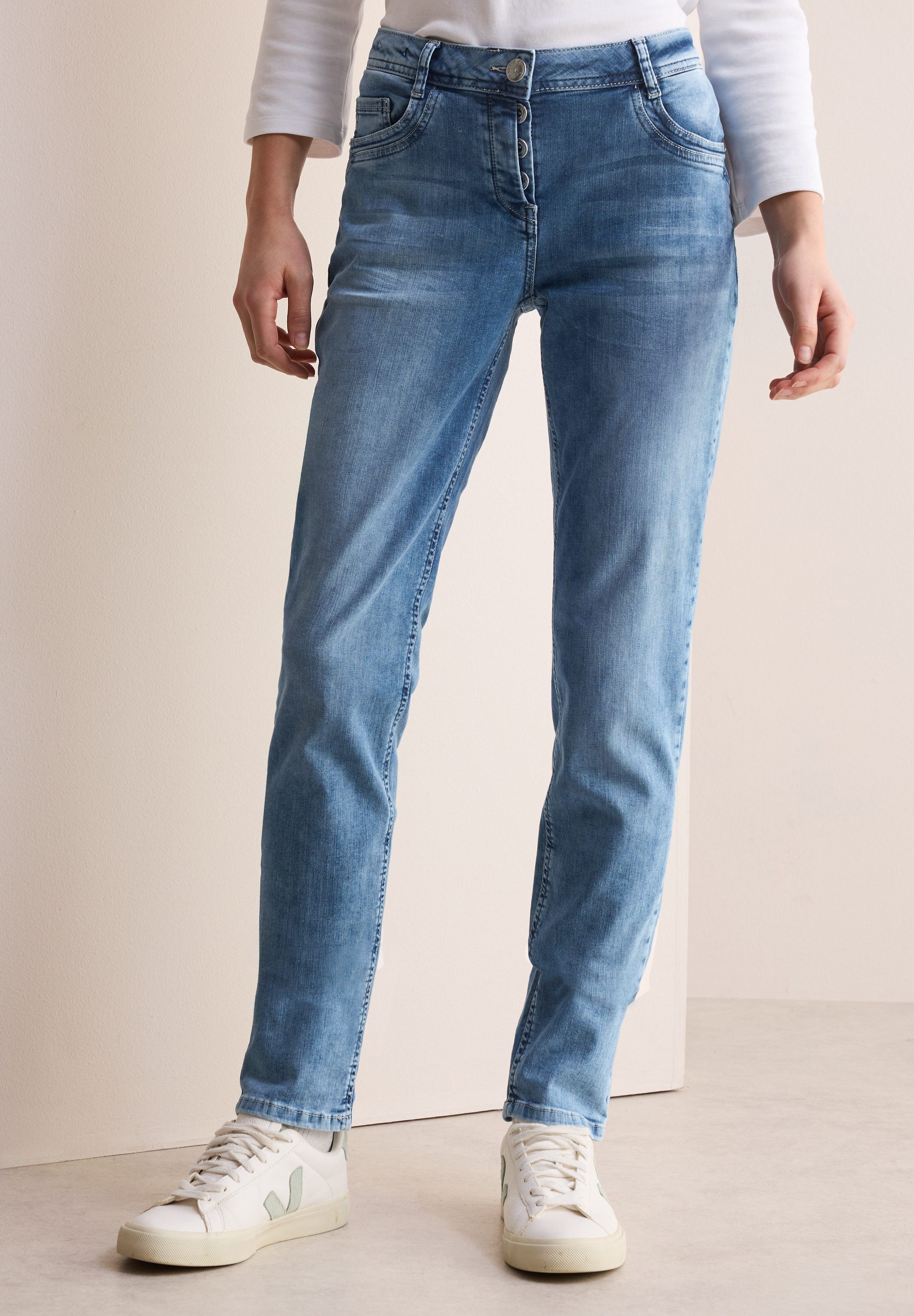 Cecil Regular fit jeans Stijl Scarlett in five-pocketsstijl dames jeans maat 27 blauw
