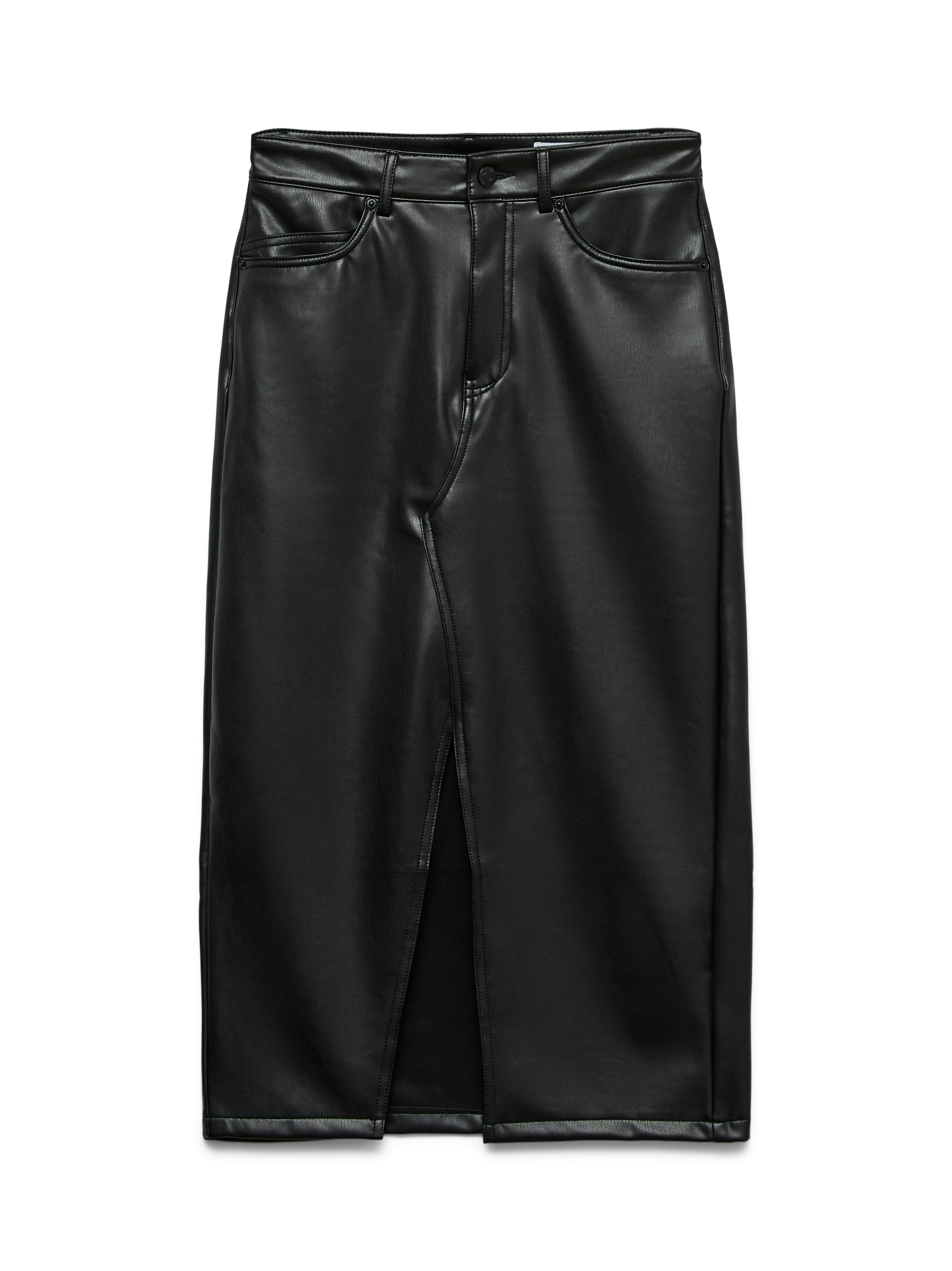 Vero Moda Imitatieleren rok VMVERI HR CALF PL SKIRT NOOS