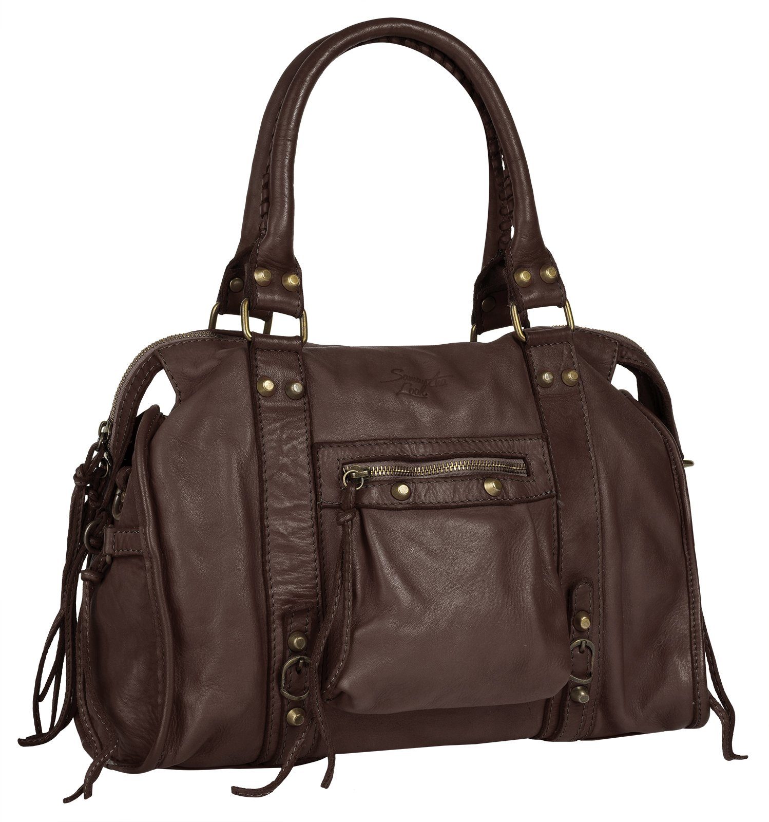Samantha Look Shopper echt leer, made in italy (1-delig)