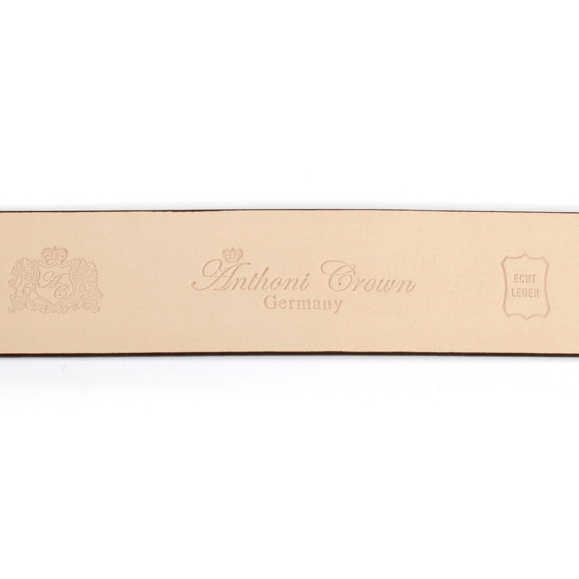 Anthoni Crown Leren riem met draaiende stuurriem en elegante oppervlaktenerven