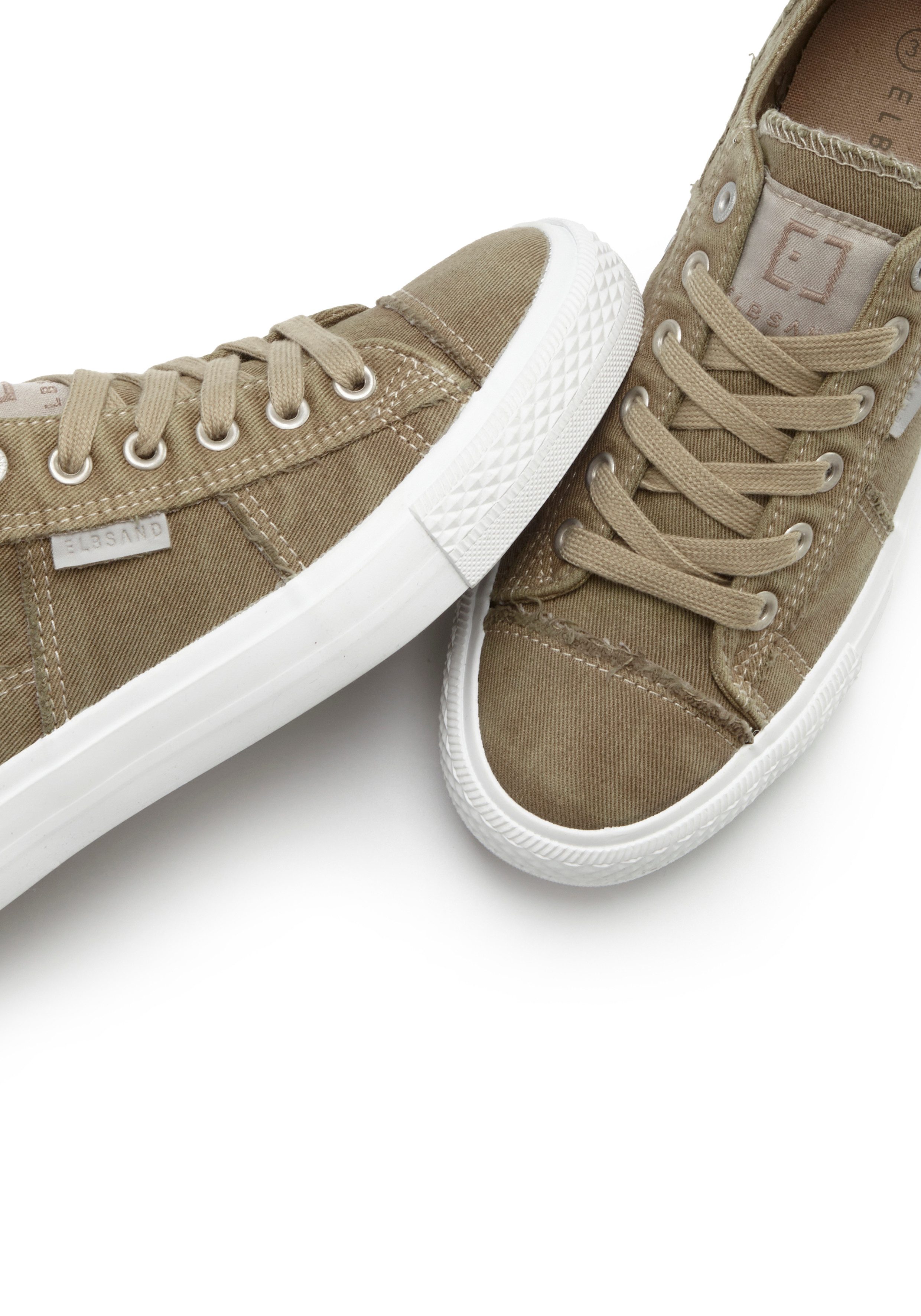 Elbsand Sneakers Veterschoen, vrijetijdsschoen van textiel, used-look VEGAN