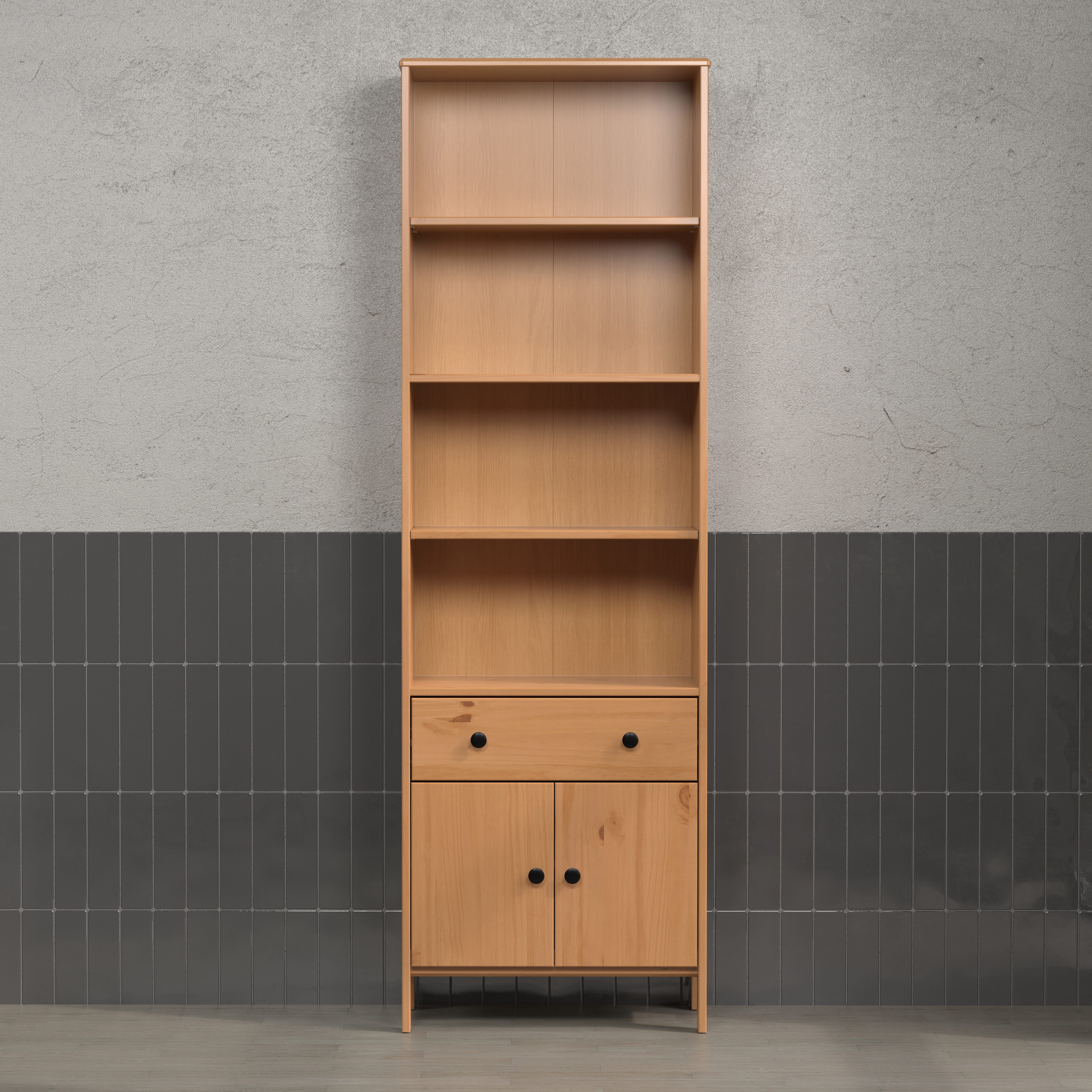 welltime Hoge kast Kall Badkamerkast van massief grenenhout - afmetingen (B/D/H) 60/33/188 cm (1 stuk)