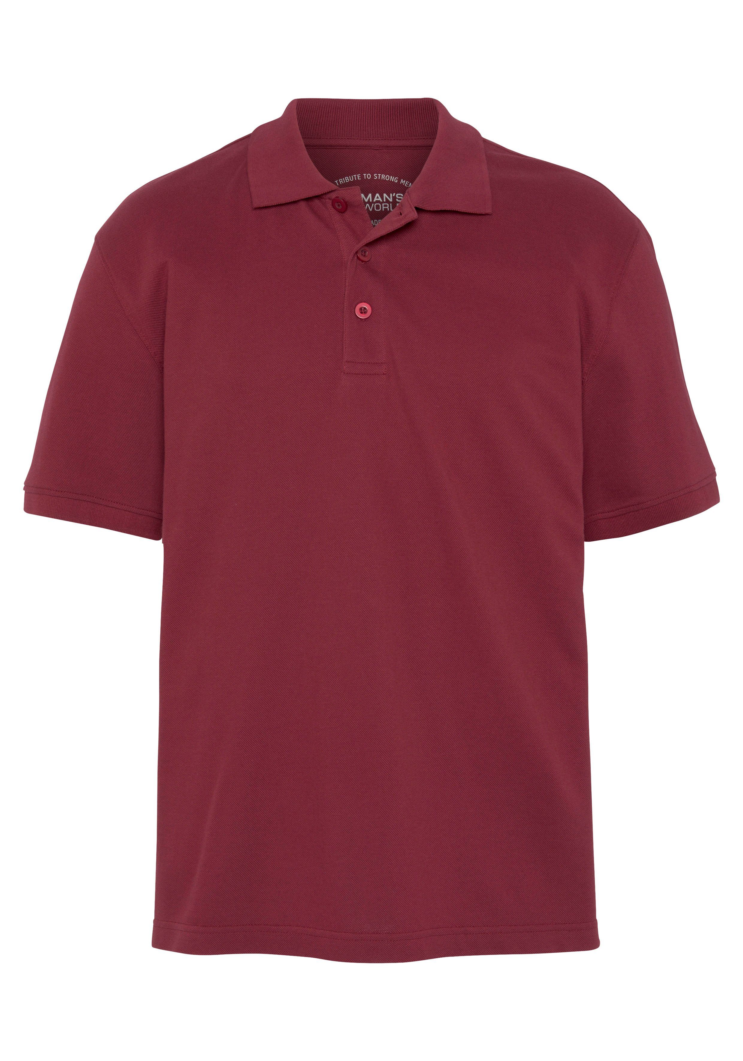Man's World Poloshirt Korte mouwen, losse pasvorm, effen