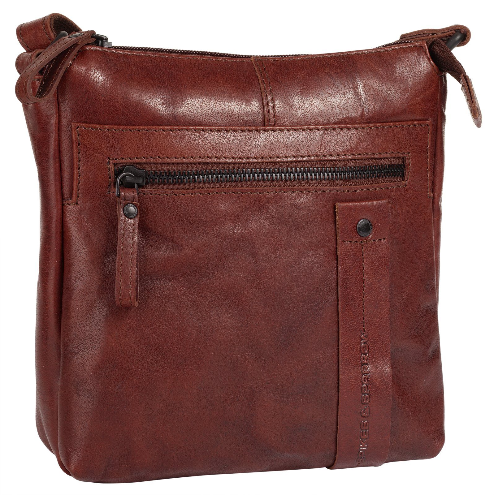 Spikes & Sparrow Schoudertas echt leder