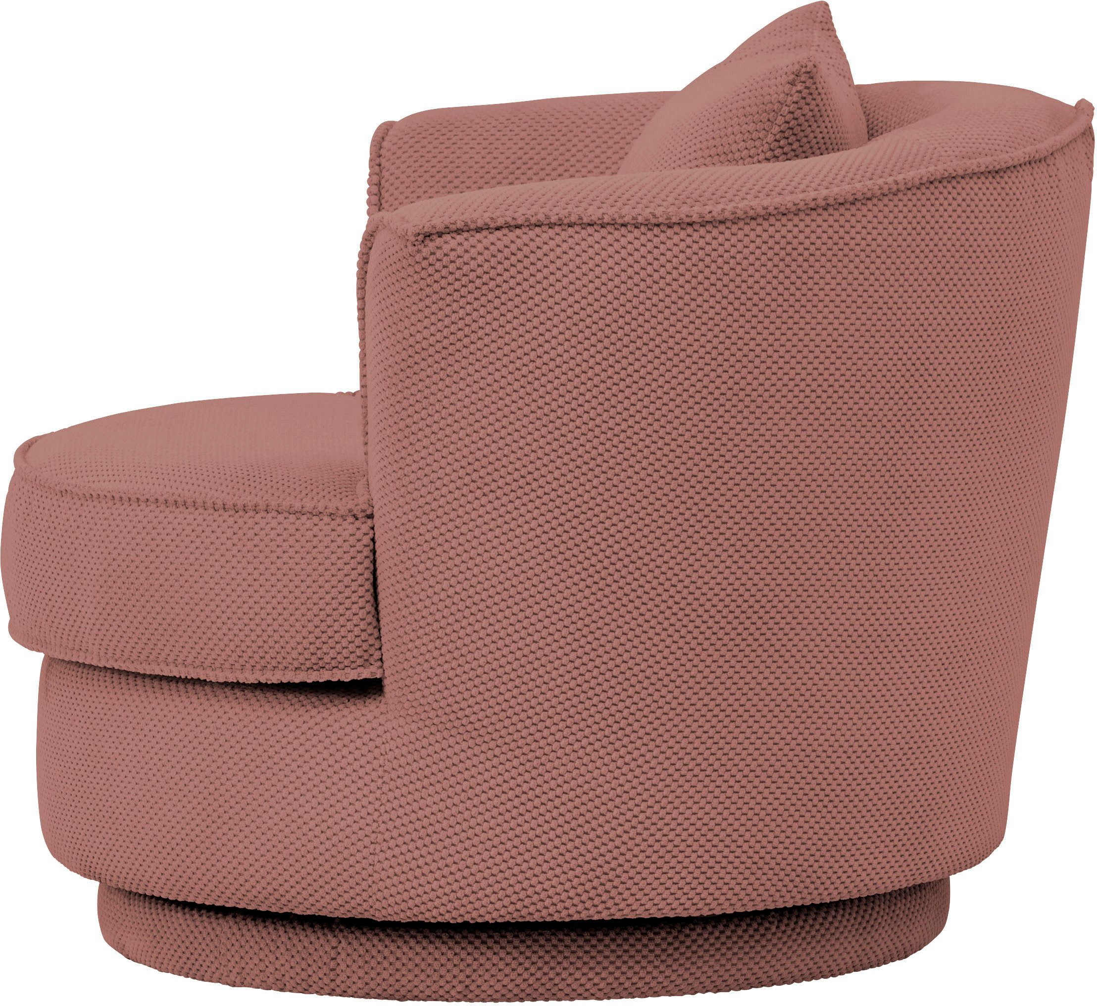 Leonique Draaibare fauteuil MAISIE, leesfauteuil, love seat, trendige stoffen mega cord en geweven velours, 360 graden draaibaar