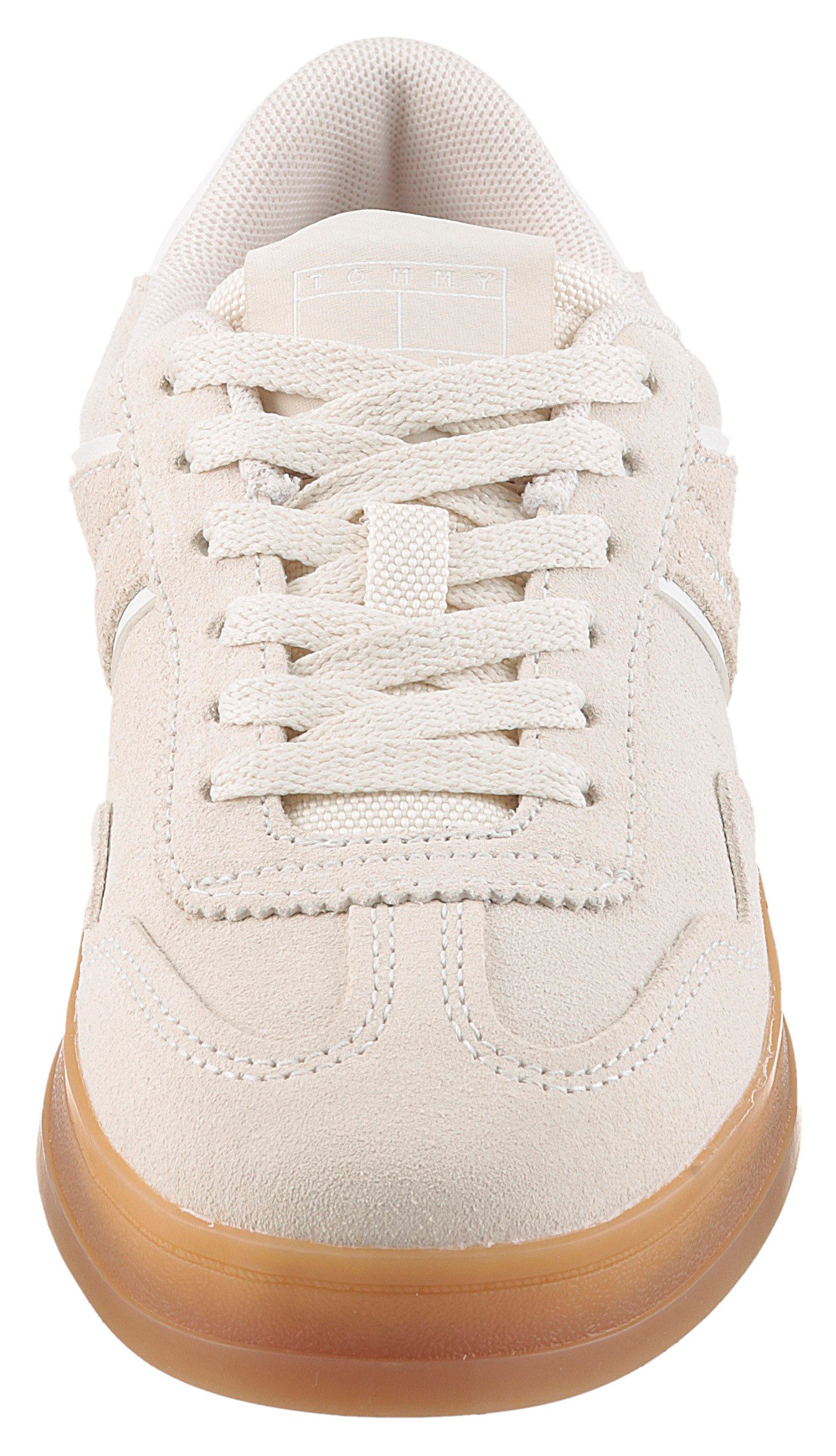 TOMMY JEANS Plateausneakers THE GREENWICH SUEDE , vrijetijdsschoen, halfschoen, veterschoen met gepolsterde schacht
