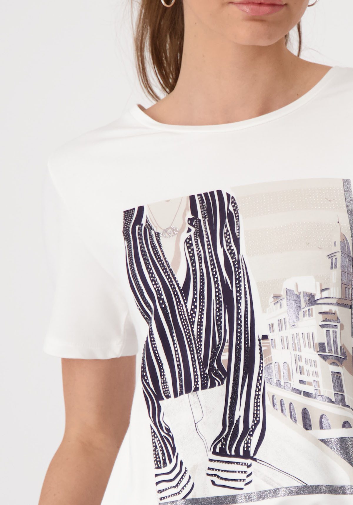 Monari Shirt met ronde hals Shirt Biarritz Druck