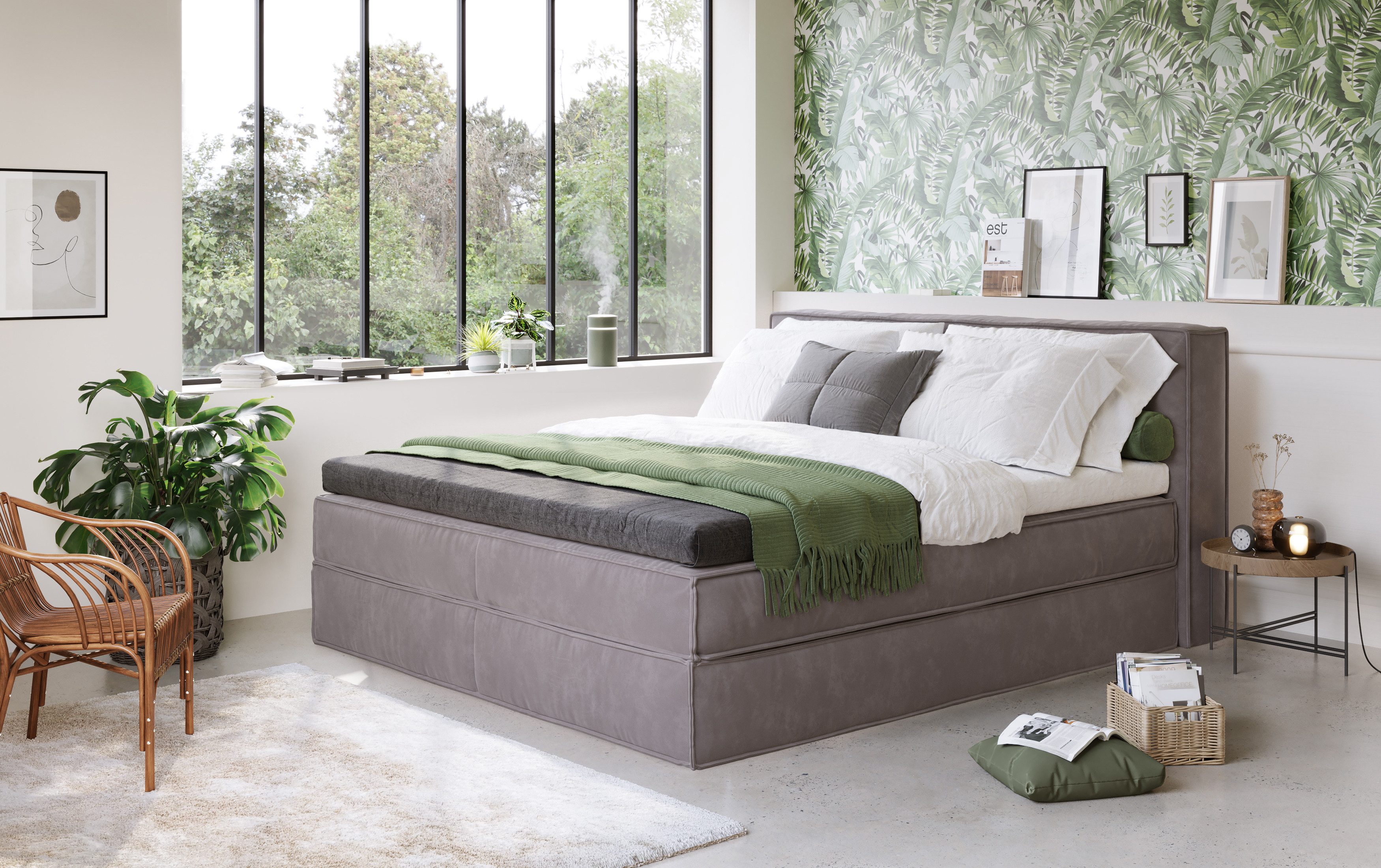 Home affaire Boxspring Milano Boxbed incl. topmatras, 2 matrassen, hardheden H2, H3 en H4 naar keuze