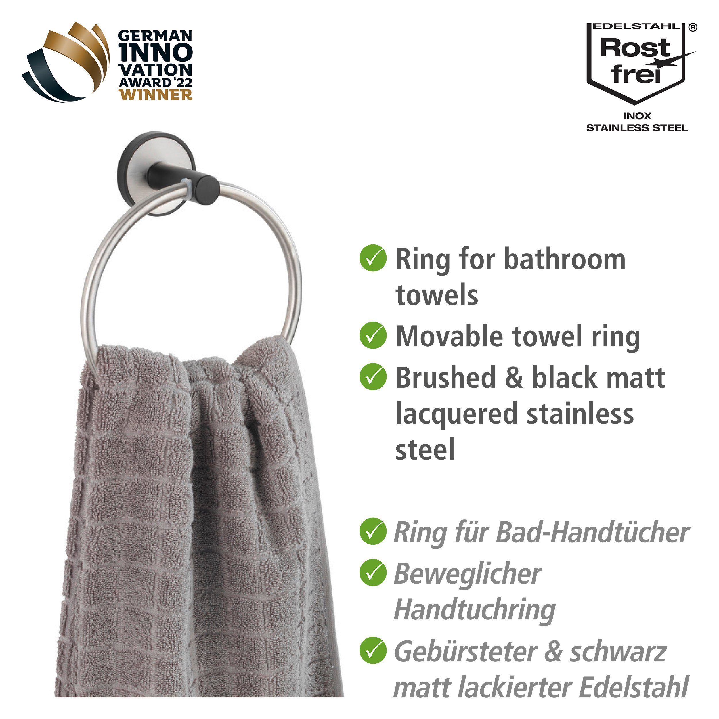 WENKO Handdoekring UV-Loc® Udine bevestigen zonder boren