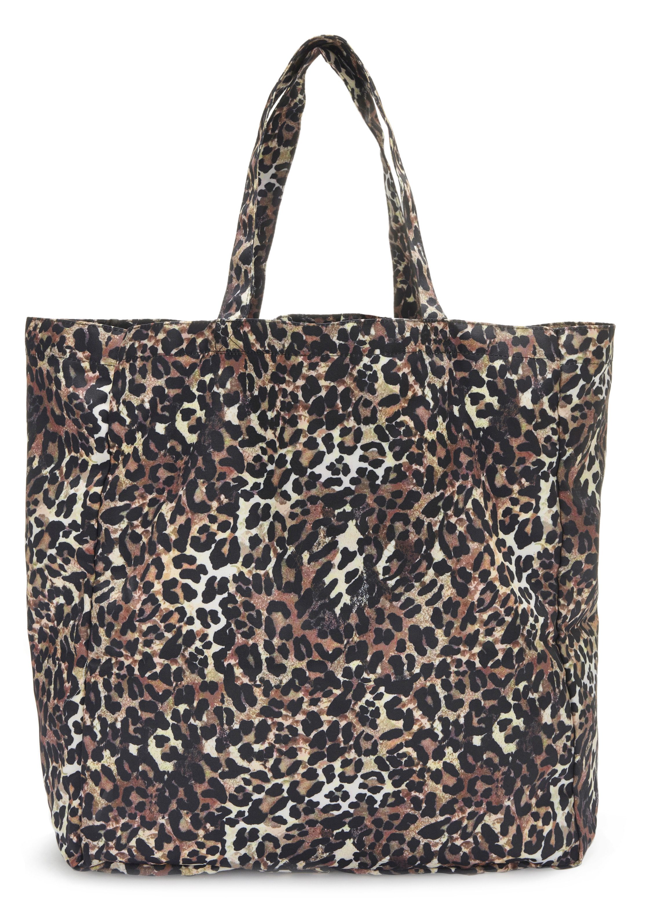 Vivance Strandtas Shopper XXL strandtas, zomertas in modieuze leeuw-look VEGAN