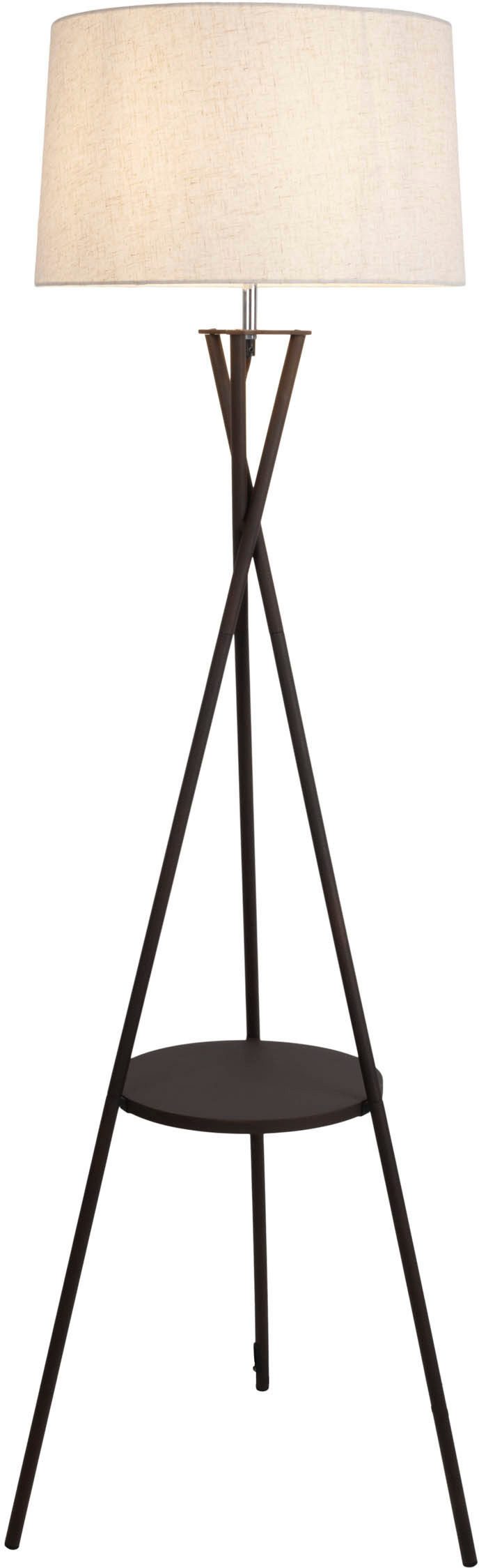 näve Staande lamp Tora met geïntegreerde tafel, frame roest, aansluiting zwart, excl. 1x e27 (1 stuk)