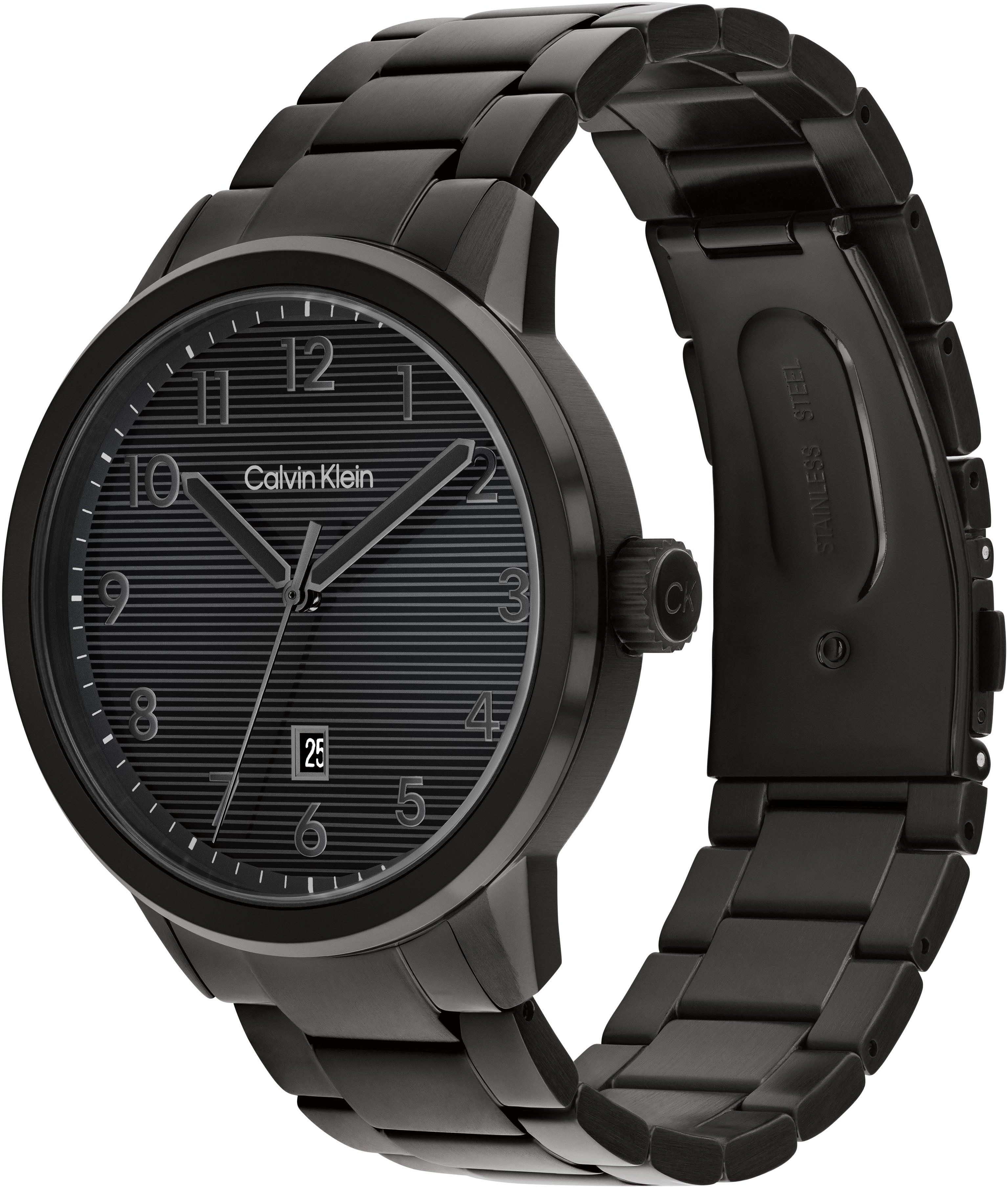 Calvin Klein Kwartshorloge Minimalistic Pilot Horloge, herenhorloge, stalen band, analoog, dag