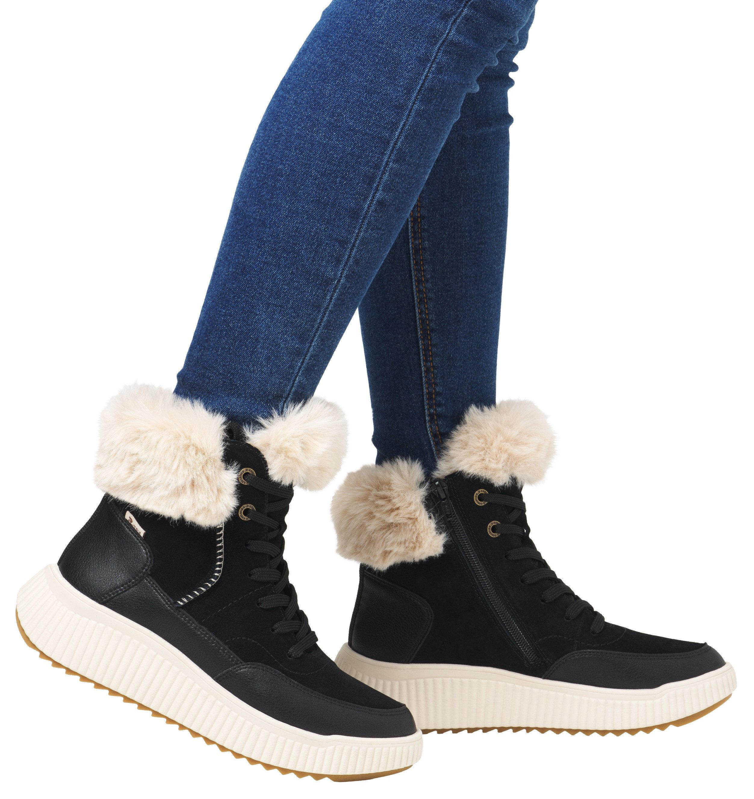 Rieker EVOLUTION Winterlaarzen Sneeuwlaarzen, veterschoenen in smalle vorm