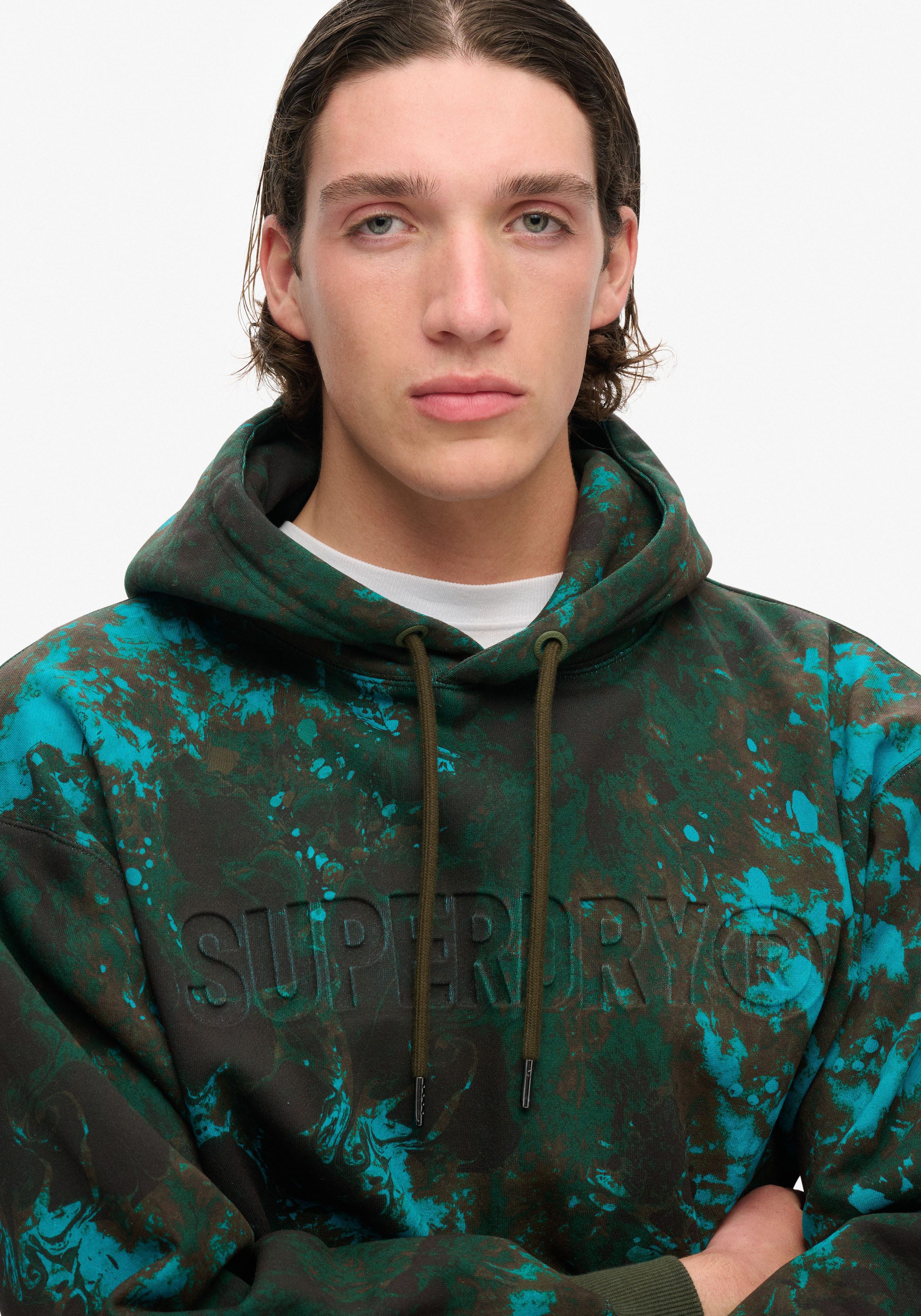 Superdry Hoodie UTILITY CAMO LOGO LOOSE HOOD