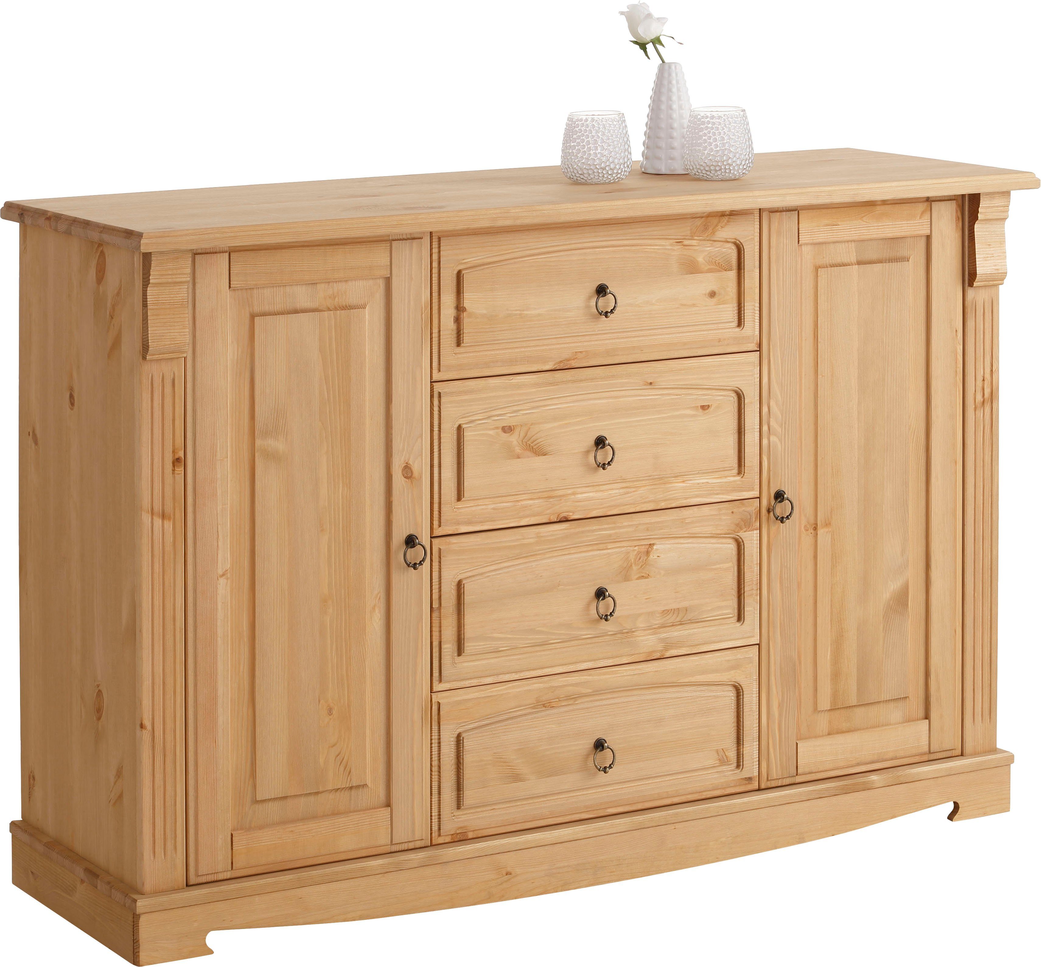 Home affaire Dressoir ANNA Commode van massief dennenhout, FSC®, breedte 140 cm