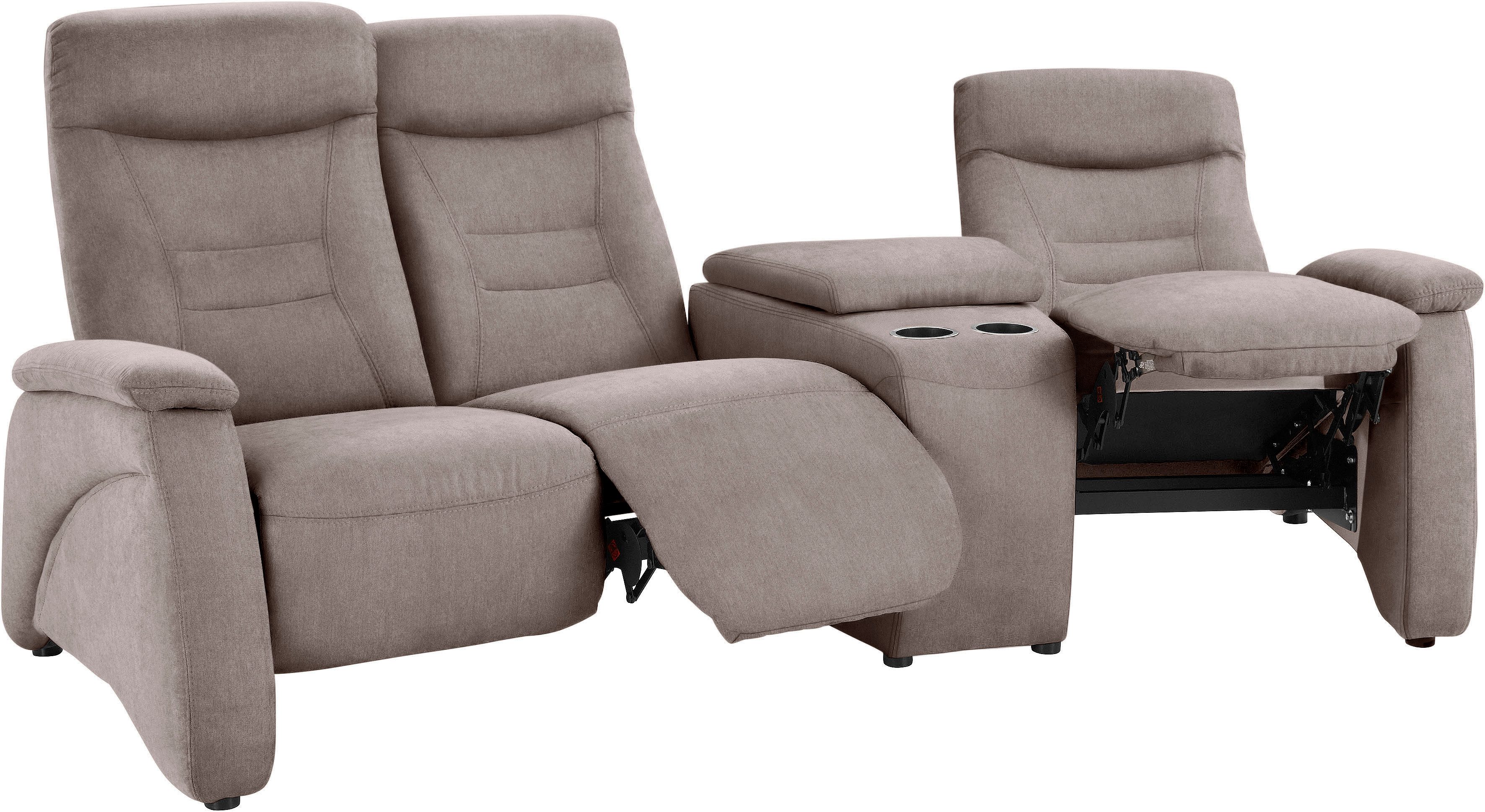 exxpo - sofa fashion 3-zitsbank Ascoli, bioscoopsofa met hoog zitcomfort, comfortabele armleuningen