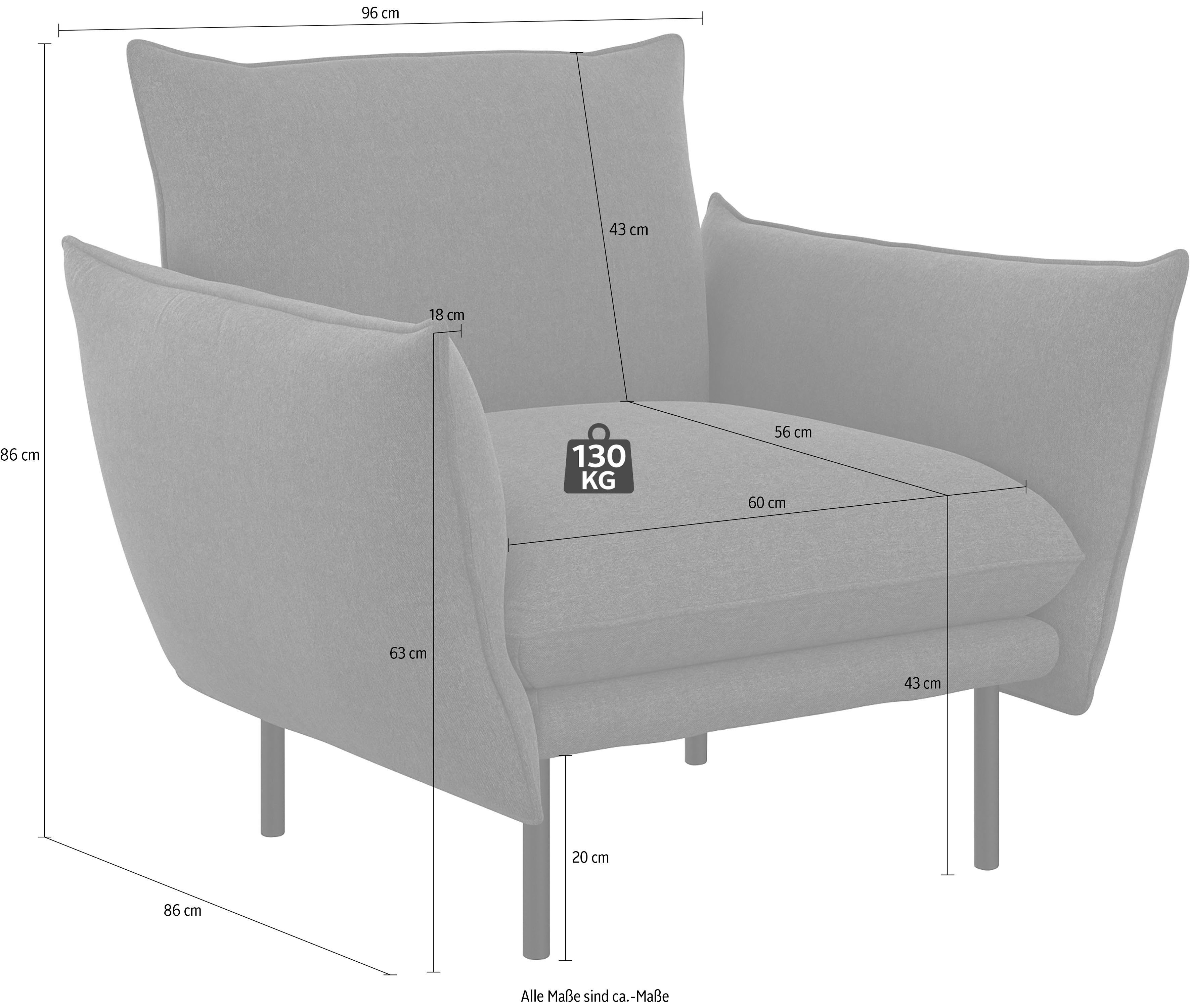 andas Fauteuil Stine cocktailstoel Bijzonder design door kussen-look en opstaande naad, by Morten Georgsen