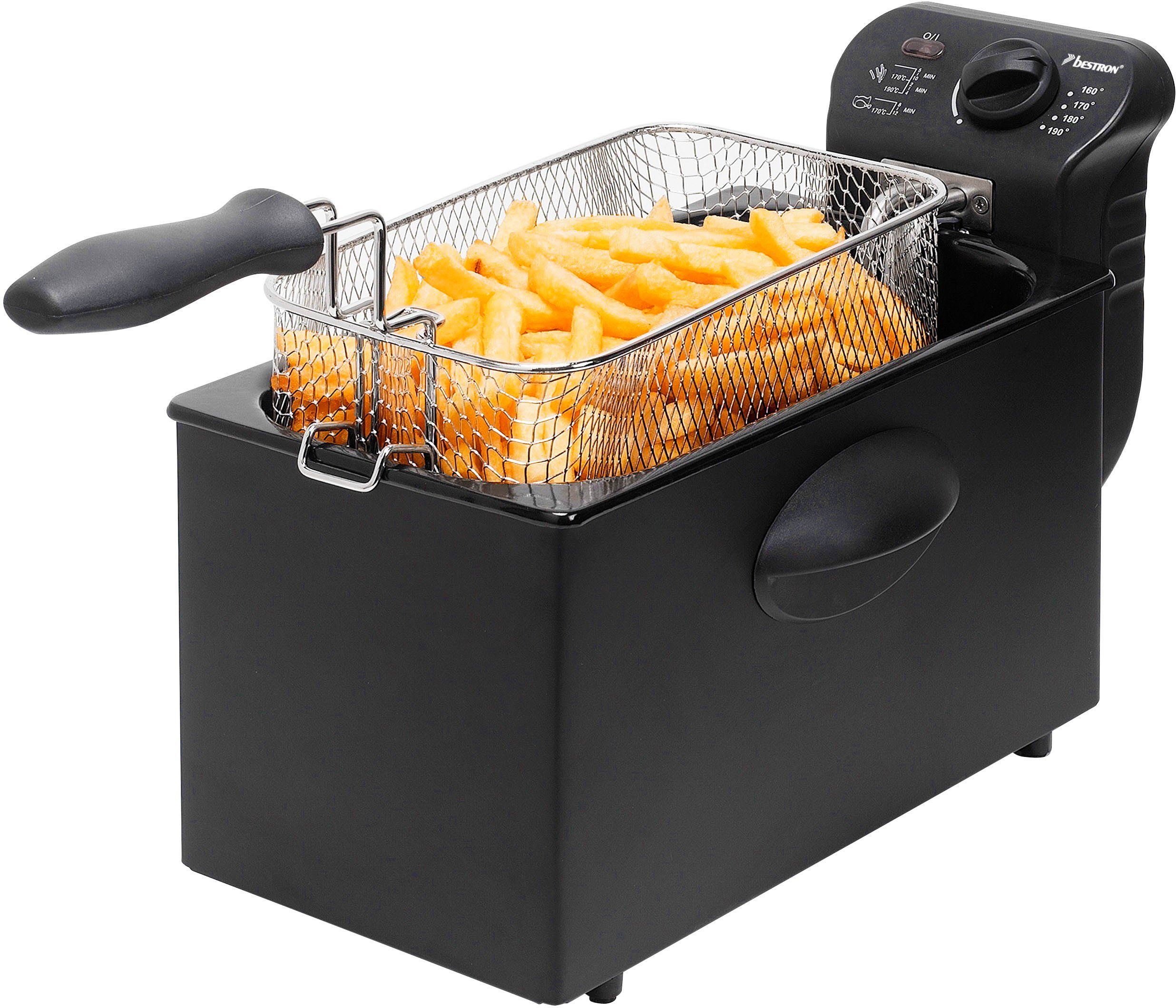 bestron Friteuse AF357B 1 kg, 3,5 liter, koudezone technologie, vaatwasmachinebestendig