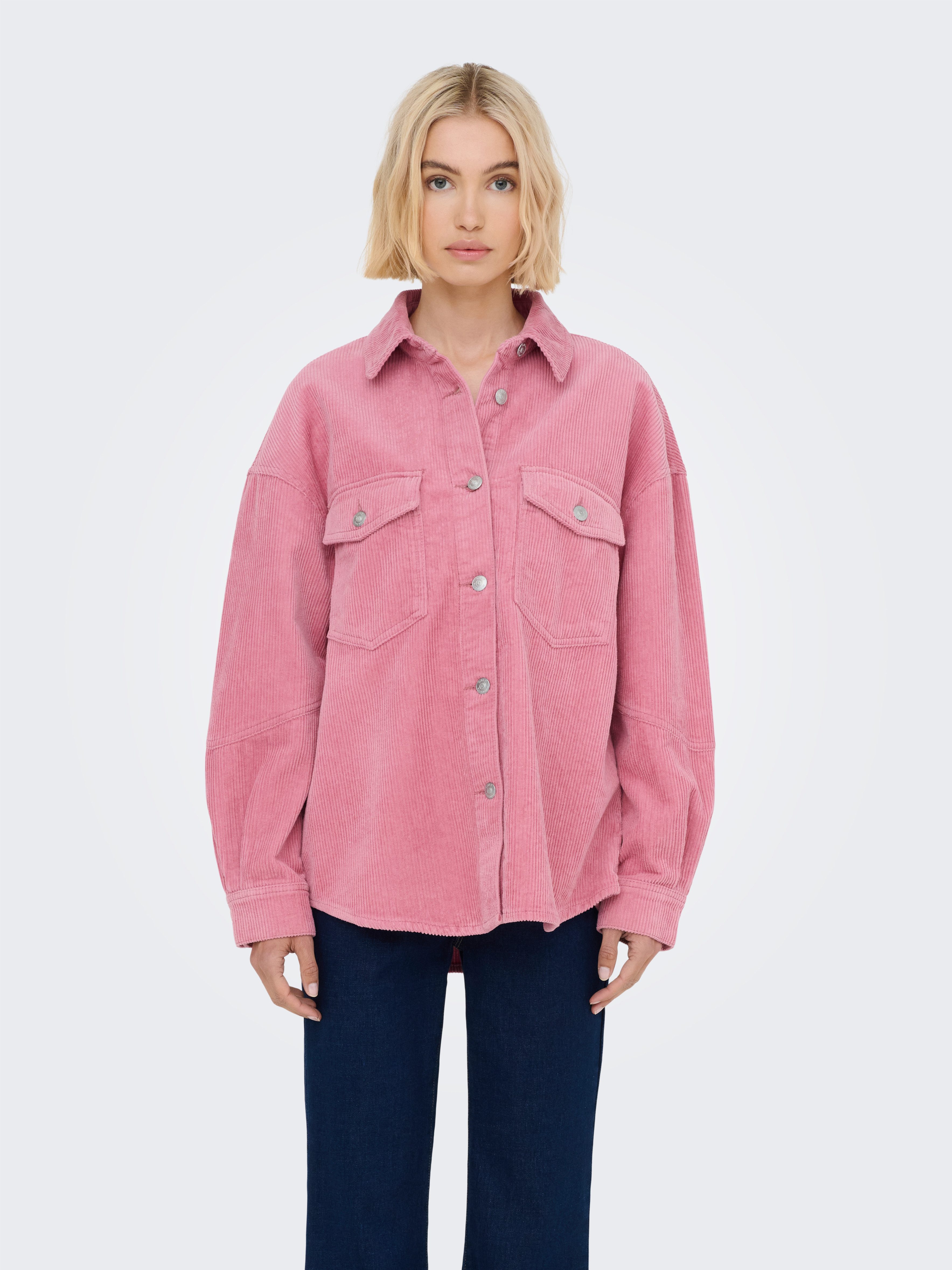 Only Overhemdblouse ONLTIGGY L/S CORD SHACKET PNT