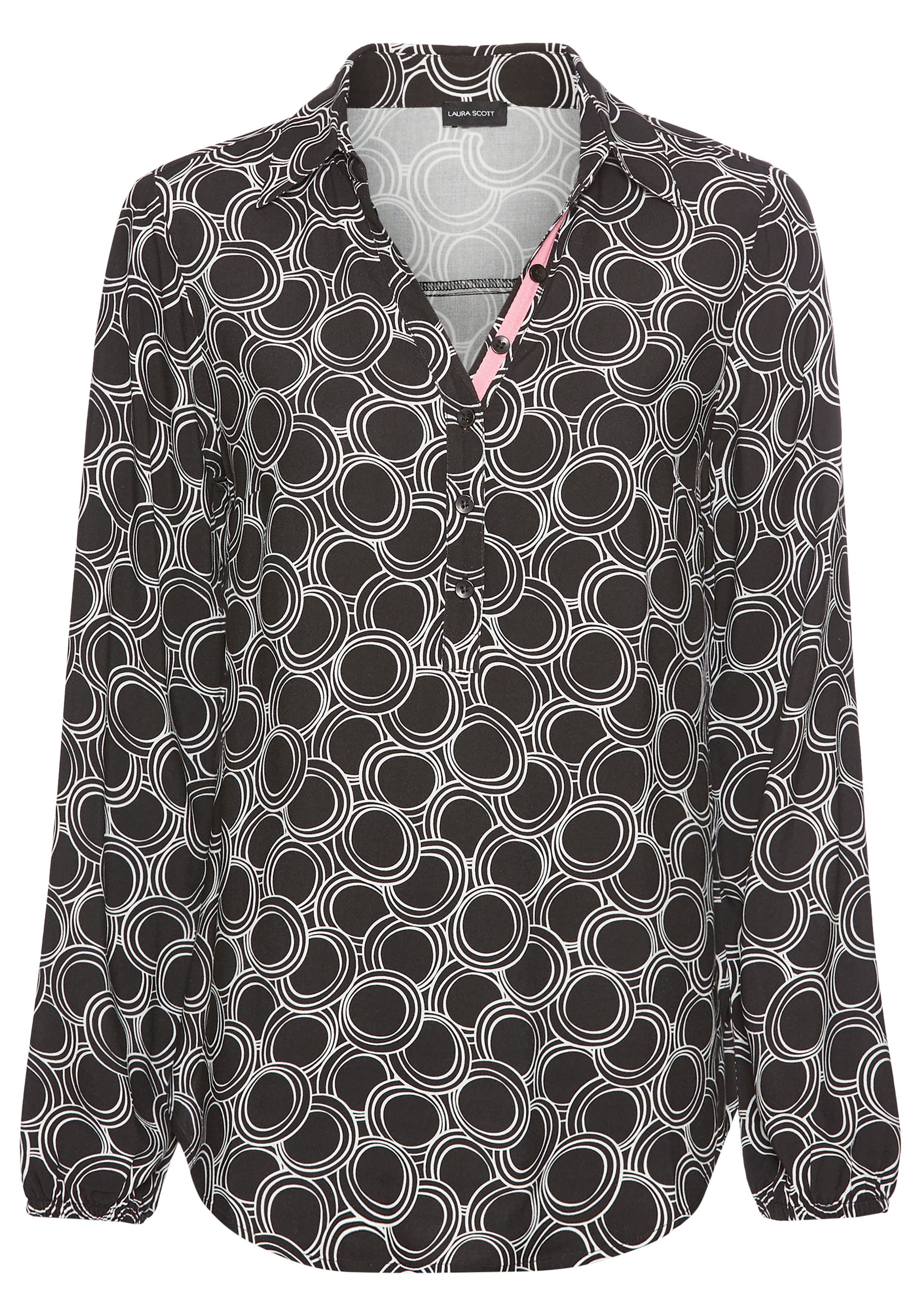 Laura Scott Lange blouse met contrasttape - nieuwe collectie