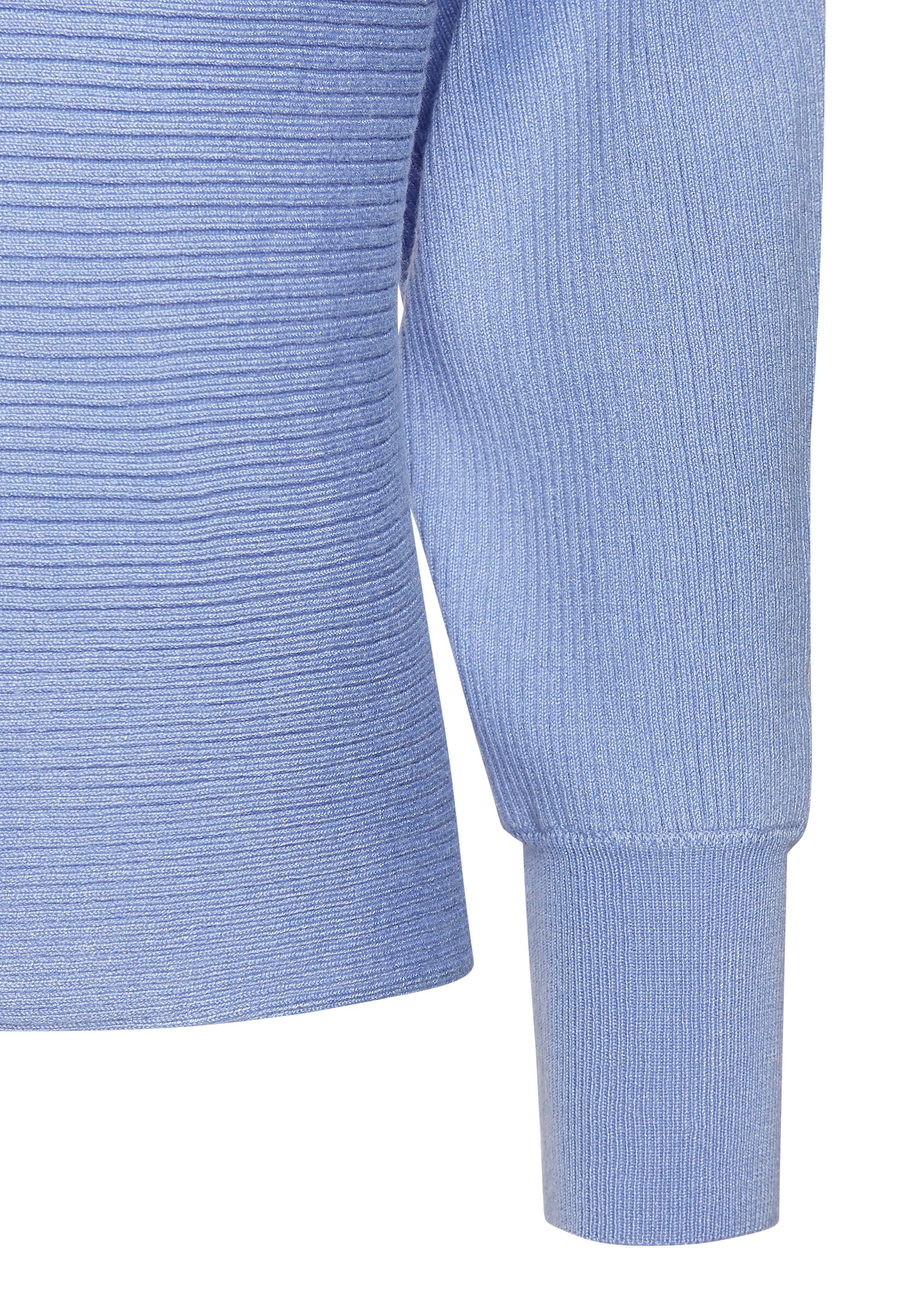 Vivance Gebreide trui met u-boot halslijn, vleermuismouwen, strepenlook, oversized