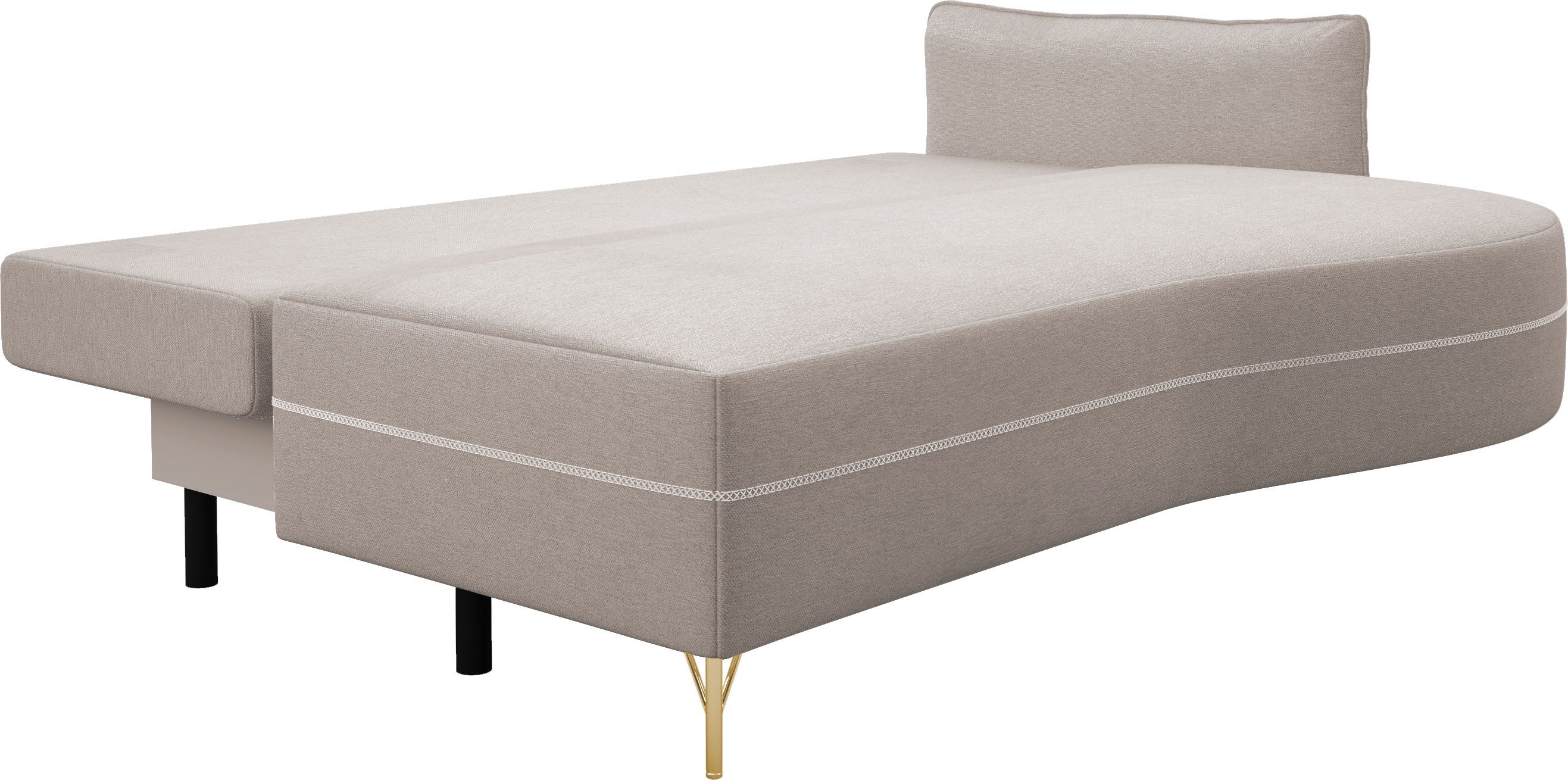 exxpo - sofa fashion Loungebank Ortis met geweldige contrastnaad, solitair meubel, comfortabel, smalle armleuning