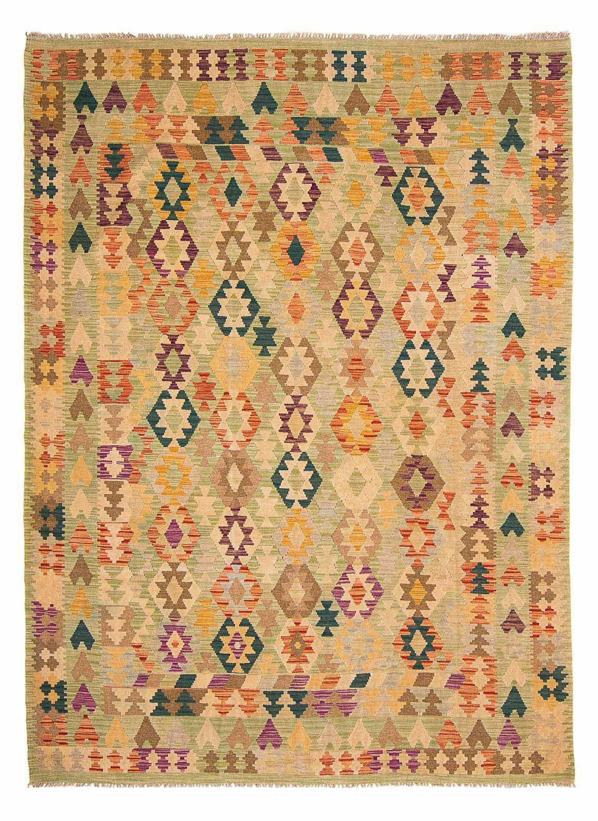 morgenland Wollen kleed Kelim Maimene Nomadisch 304 x 207 cm Omkeerbaar tapijt