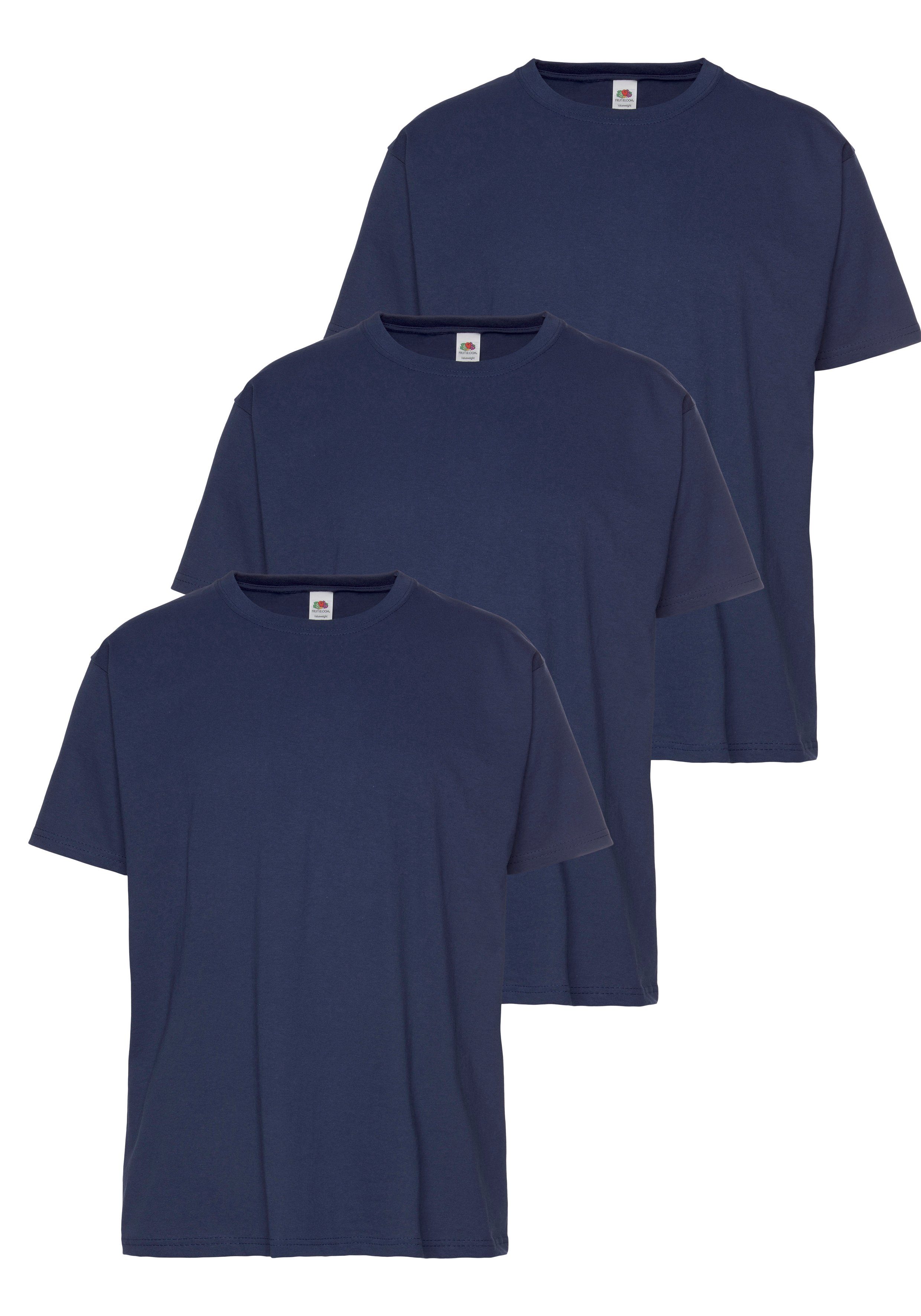 Fruit of the Loom T-shirt met een ronde hals (set, 3-delig)