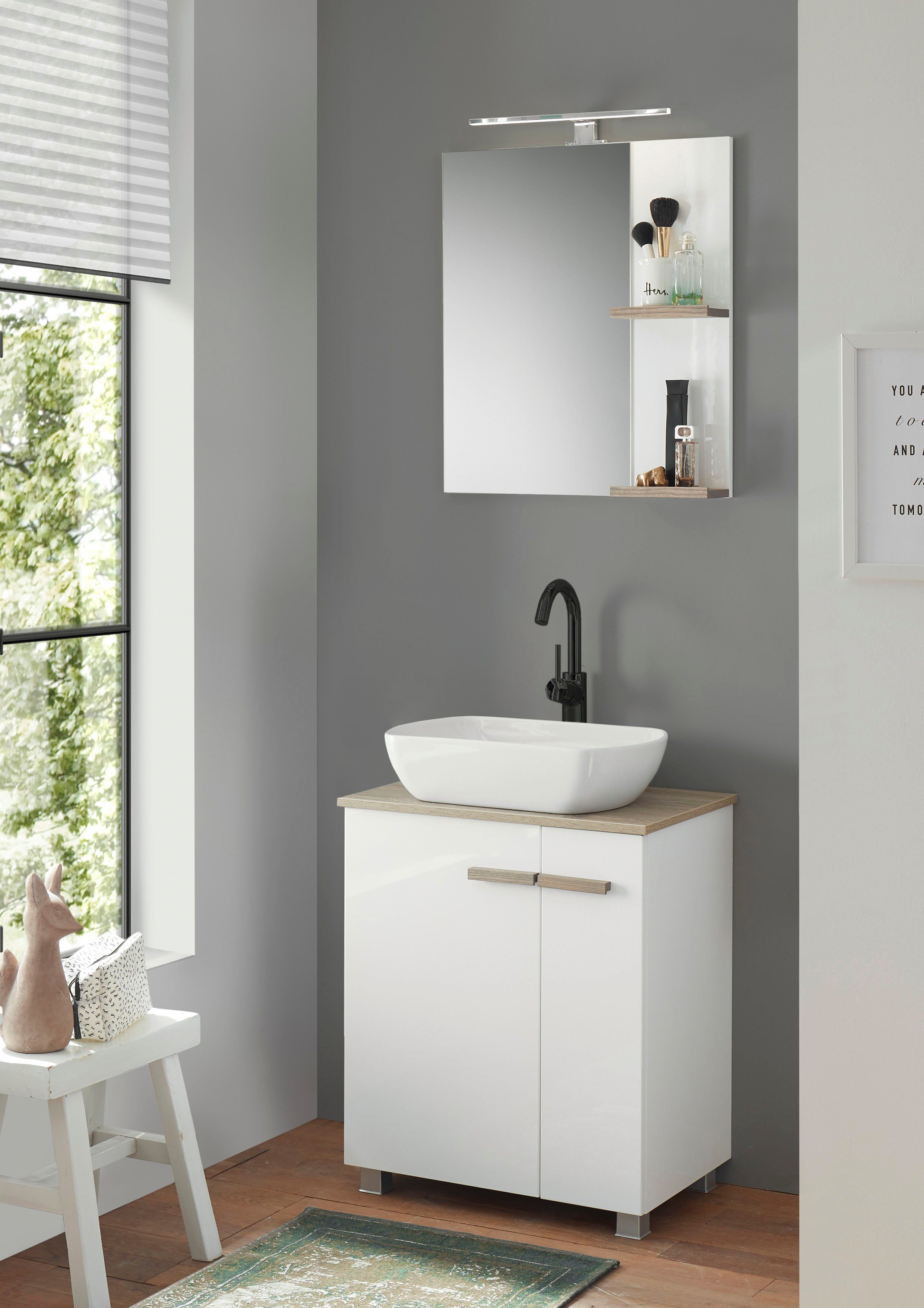 Places of Style Badkamerserie SOLiD, badkamermeubelset, badkamer in modern ontwerp, 2-delige badkamer (2-delig)