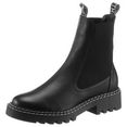 tamaris chelsea-boots mattina in contrast-look zwart