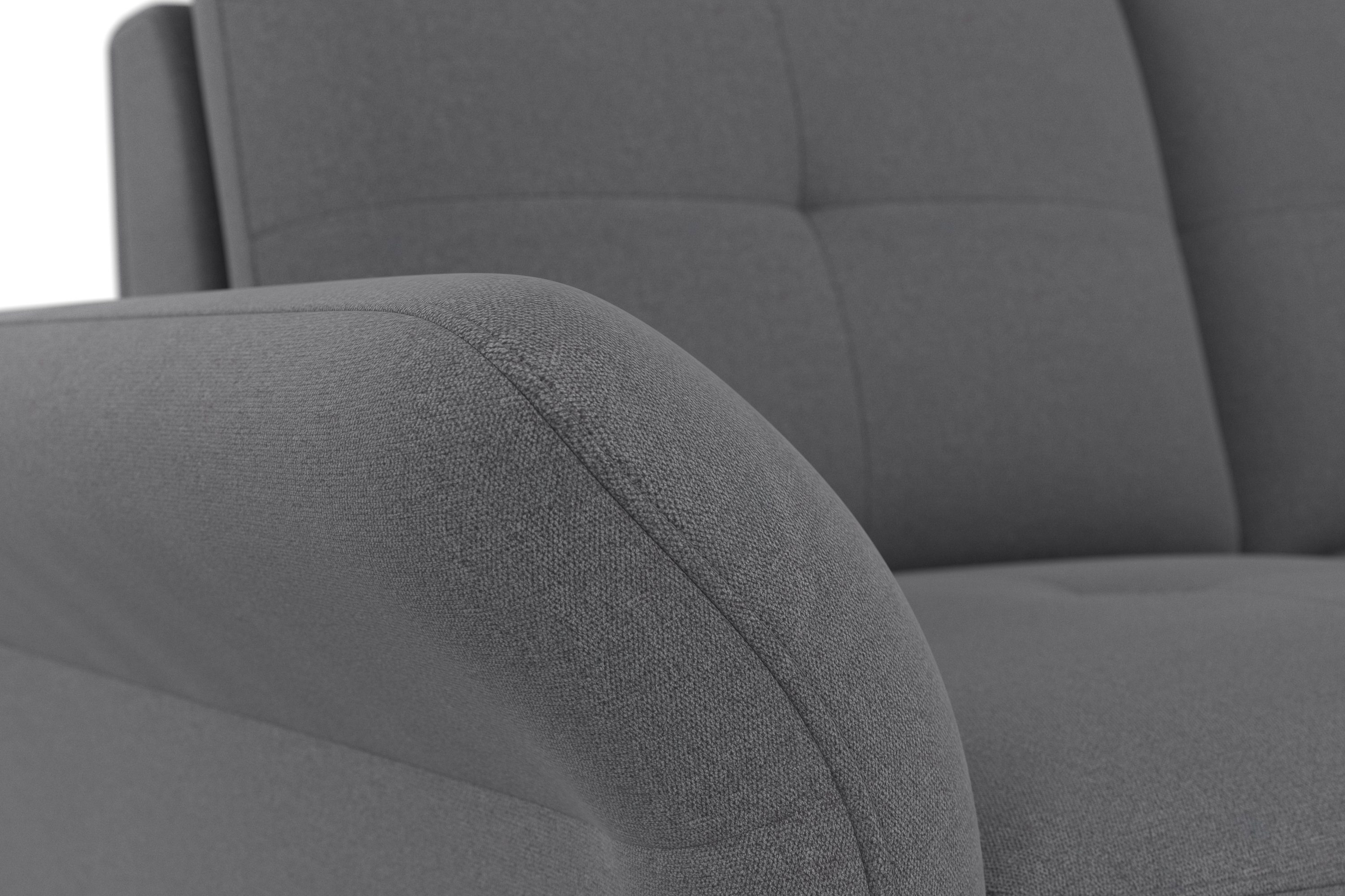 Places of Style Hoekbank Calando L-vorm naar keuze met slaapfunctie, bedkist en armleuning