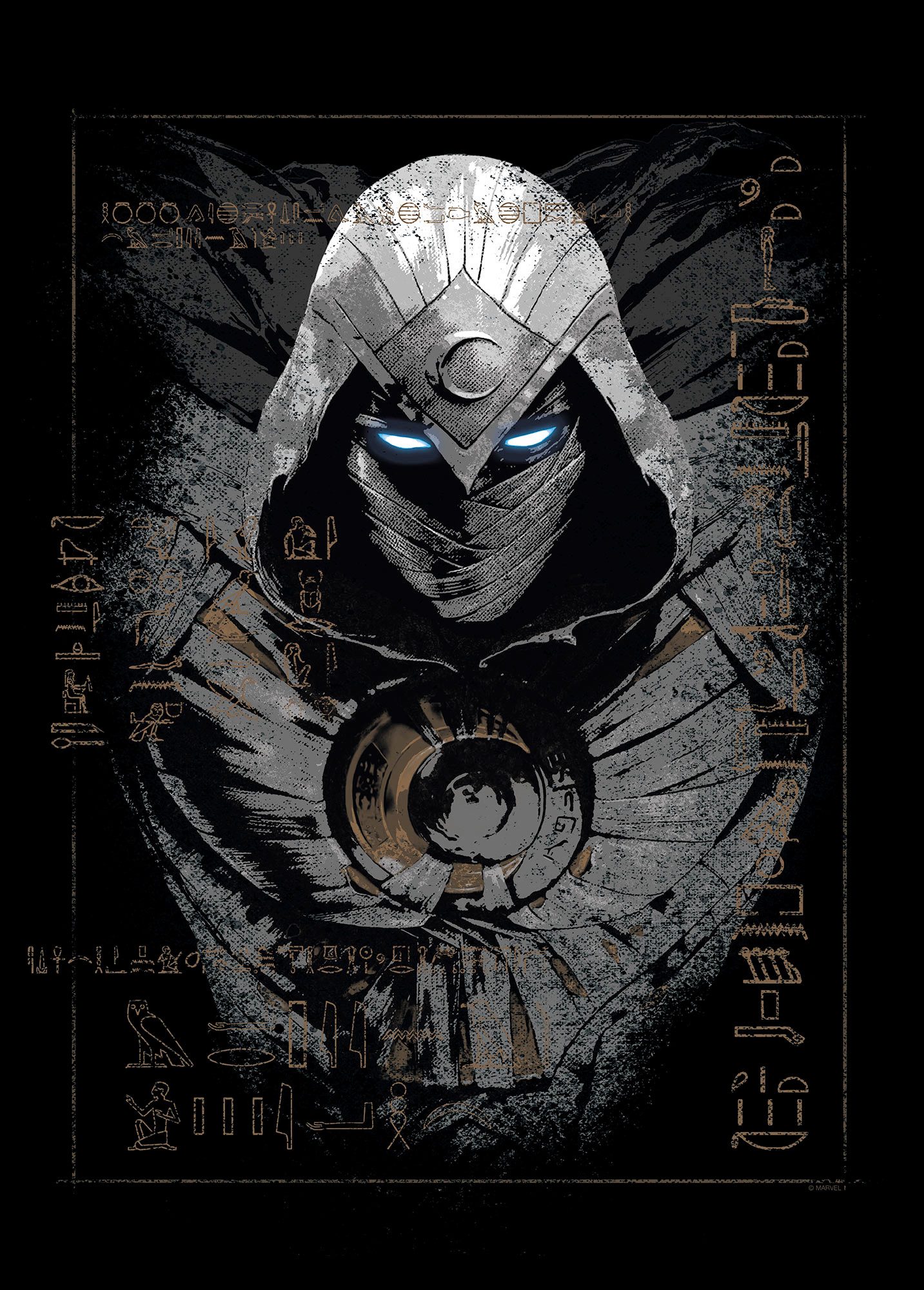 Komar Artprint Moon Knight Darkness Ahead 50 x 70 cm (breedte x hoogte) - kinderkamer, wandsticker (1 stuk)