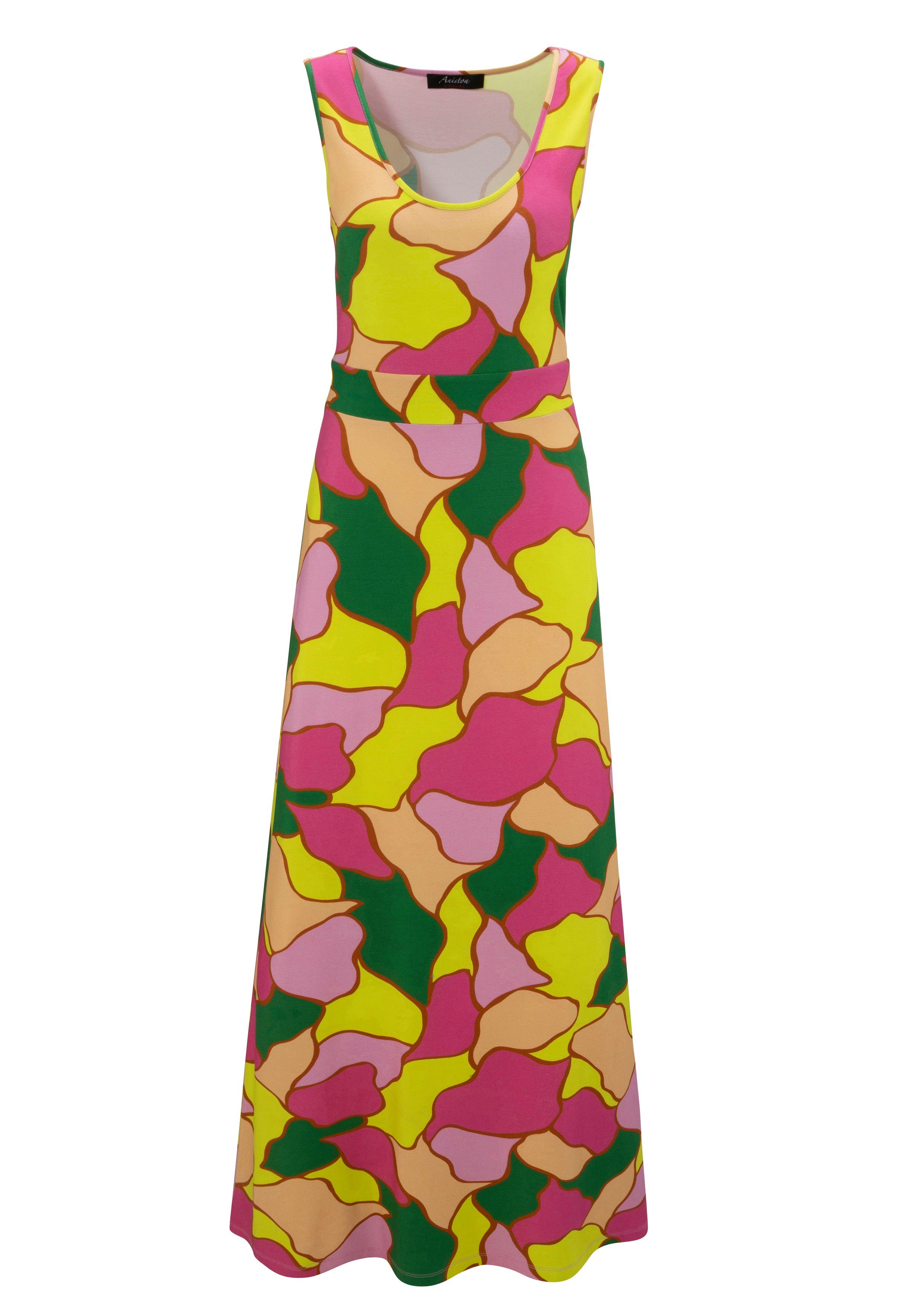 Aniston CASUAL Zomerjurk met harmonieuze kleuren grafische print nieuwe collectie