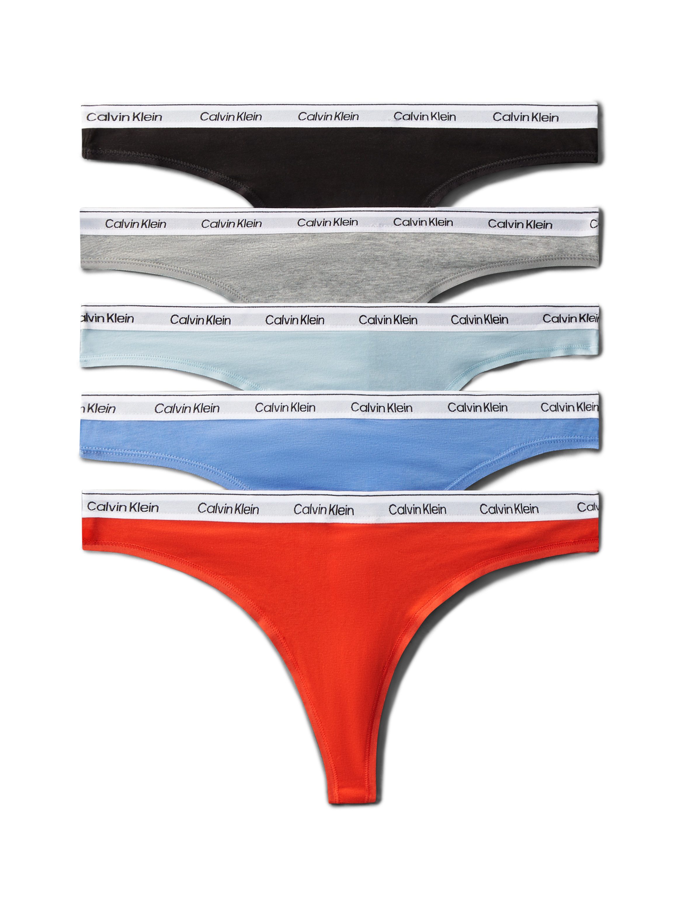 Calvin Klein String 5 PACK THONG (LOW-RISE) (5 stuks, Set van 5)