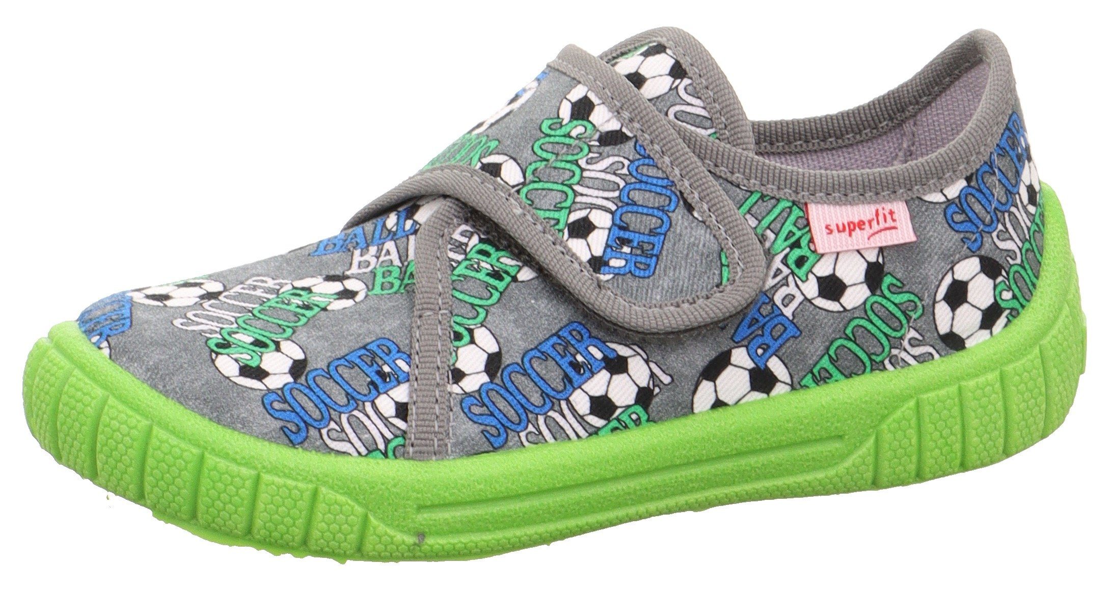 Superfit Pantoffels Bill WMS: middel Kinderschoen met voetbal-logo, maat sjabloon om te downloaden