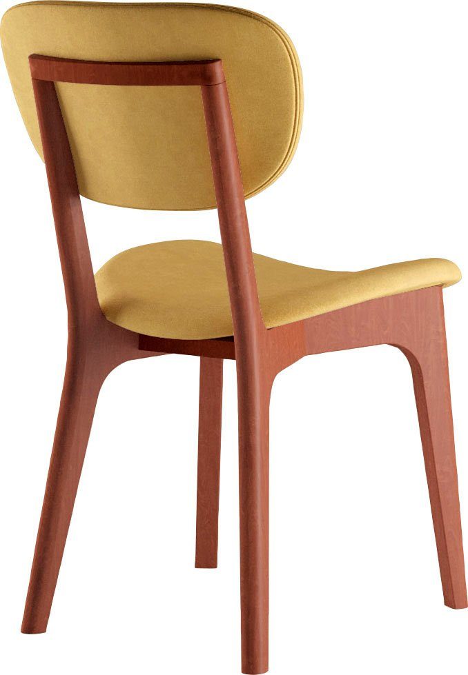 INOSIGN Stoel COZY Made in Italy Frame in beuken, kersen- of notenhout, massief hout, designstoel (set, 2 stuks)