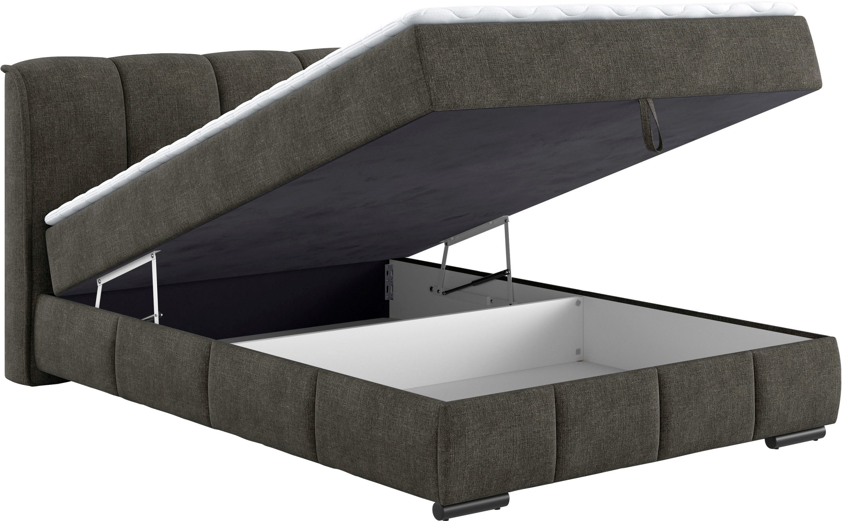 Mr. Couch Boxspring Bethany met bedkist, incl. matras Topmatras en sierkussen, in verschillende hardheden beschikbaar