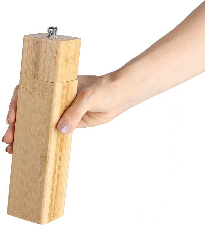 Zeller Present Peper- en zoutmolen Bamboe, keramisch maalwerk (2 stuks)