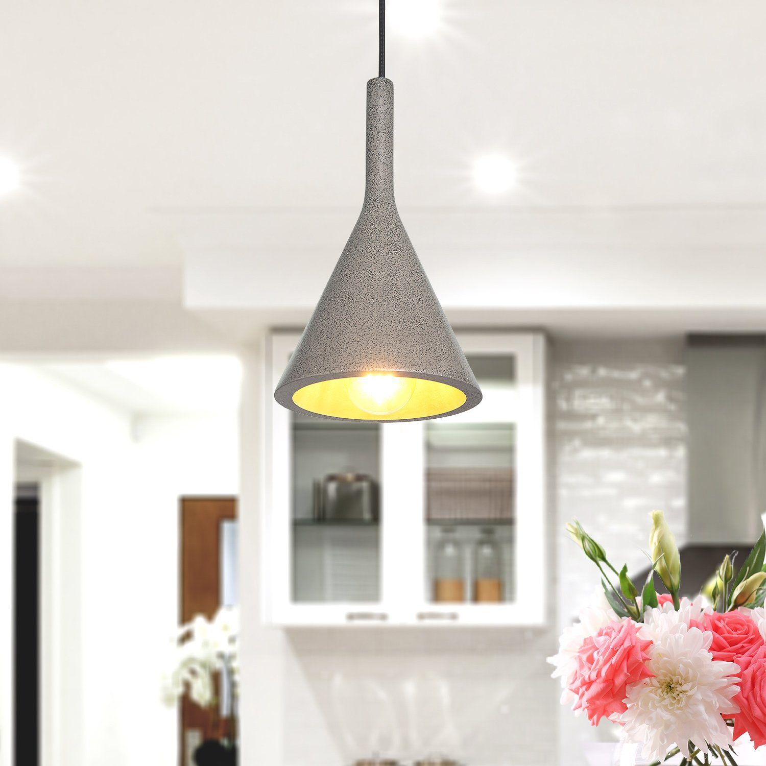 Paco Home Hanglamp CLOUCH Led, E27, lamp voor woonkamer eetkamer keuken, in hoogte verstelbaar