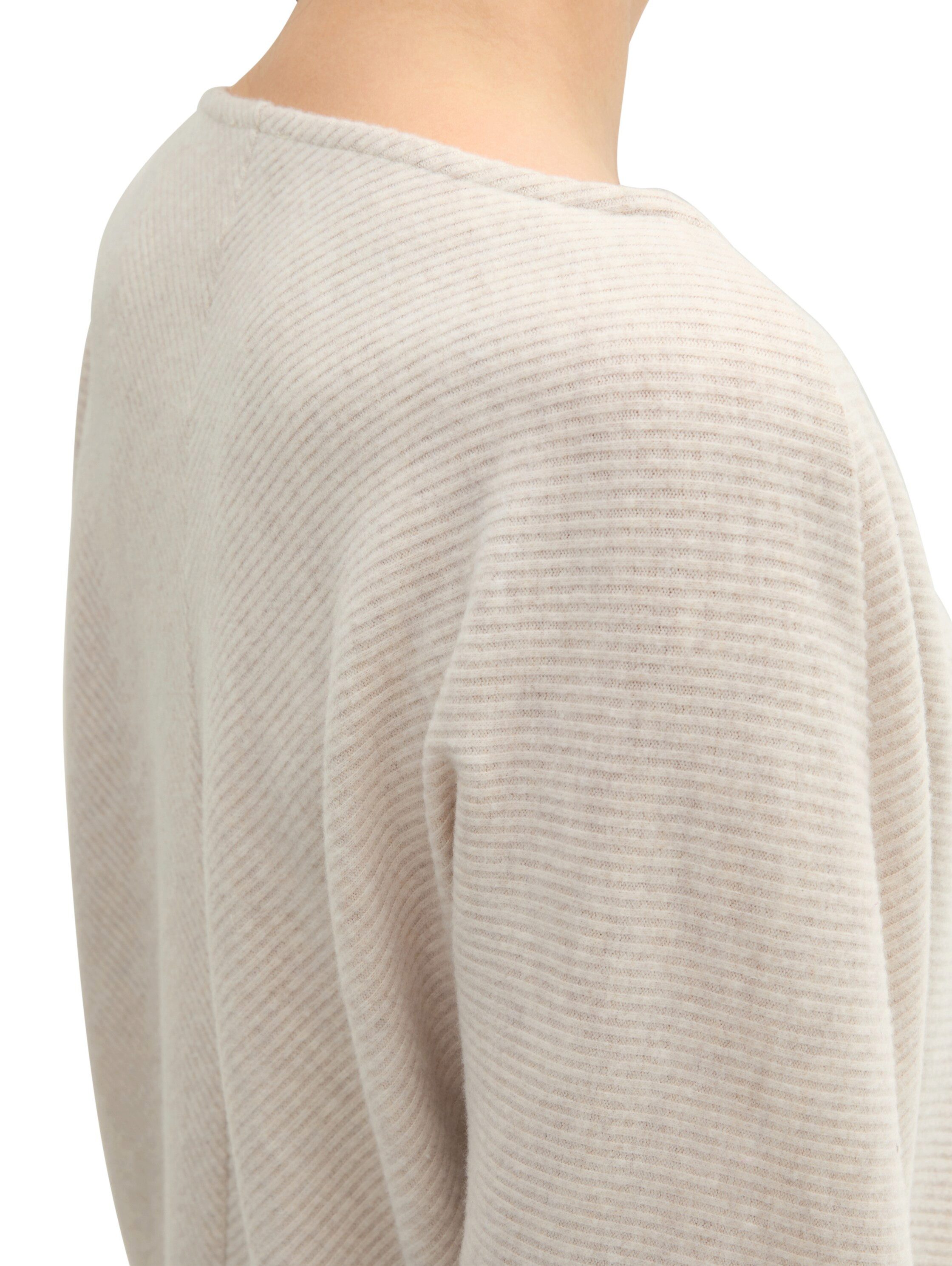 Tom Tailor Shirt met vleermuismouwen met ronde halslijn en structuur-look