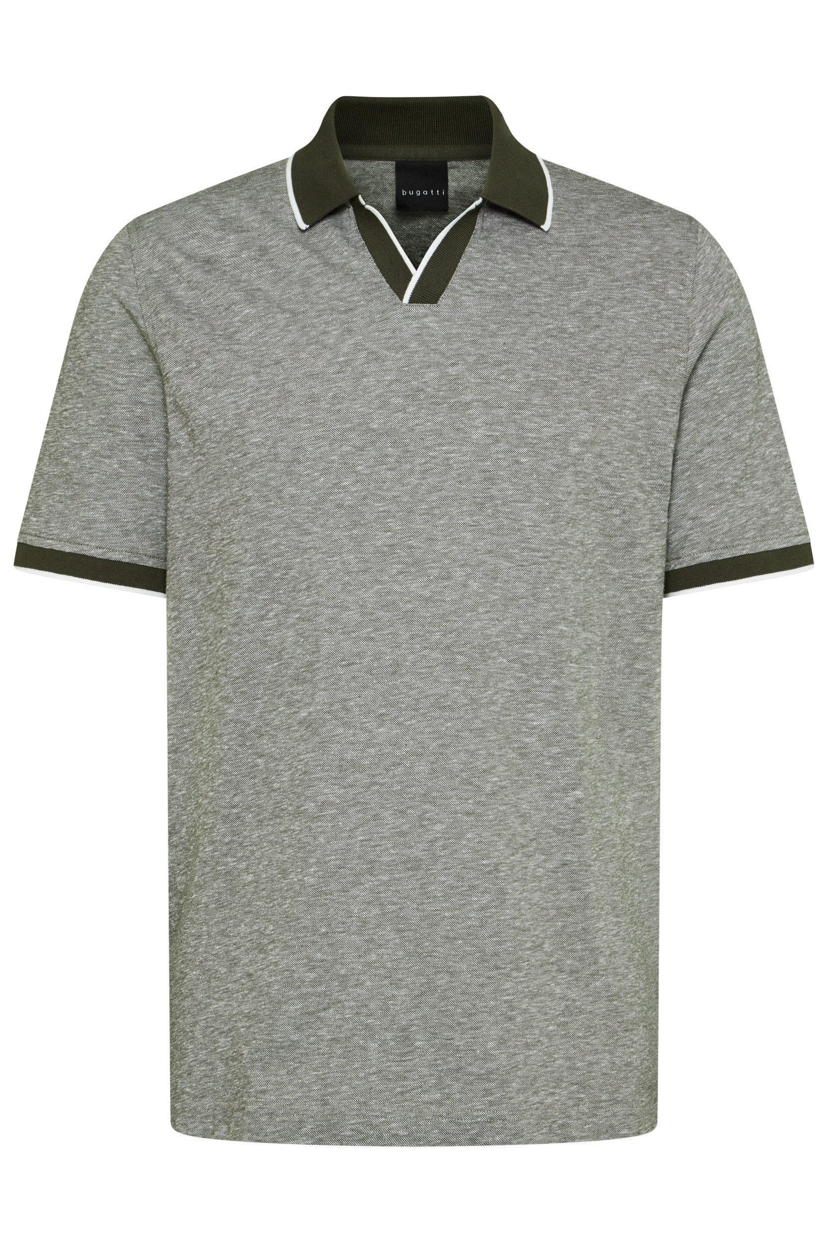Bugatti Poloshirt met contraststrepen
