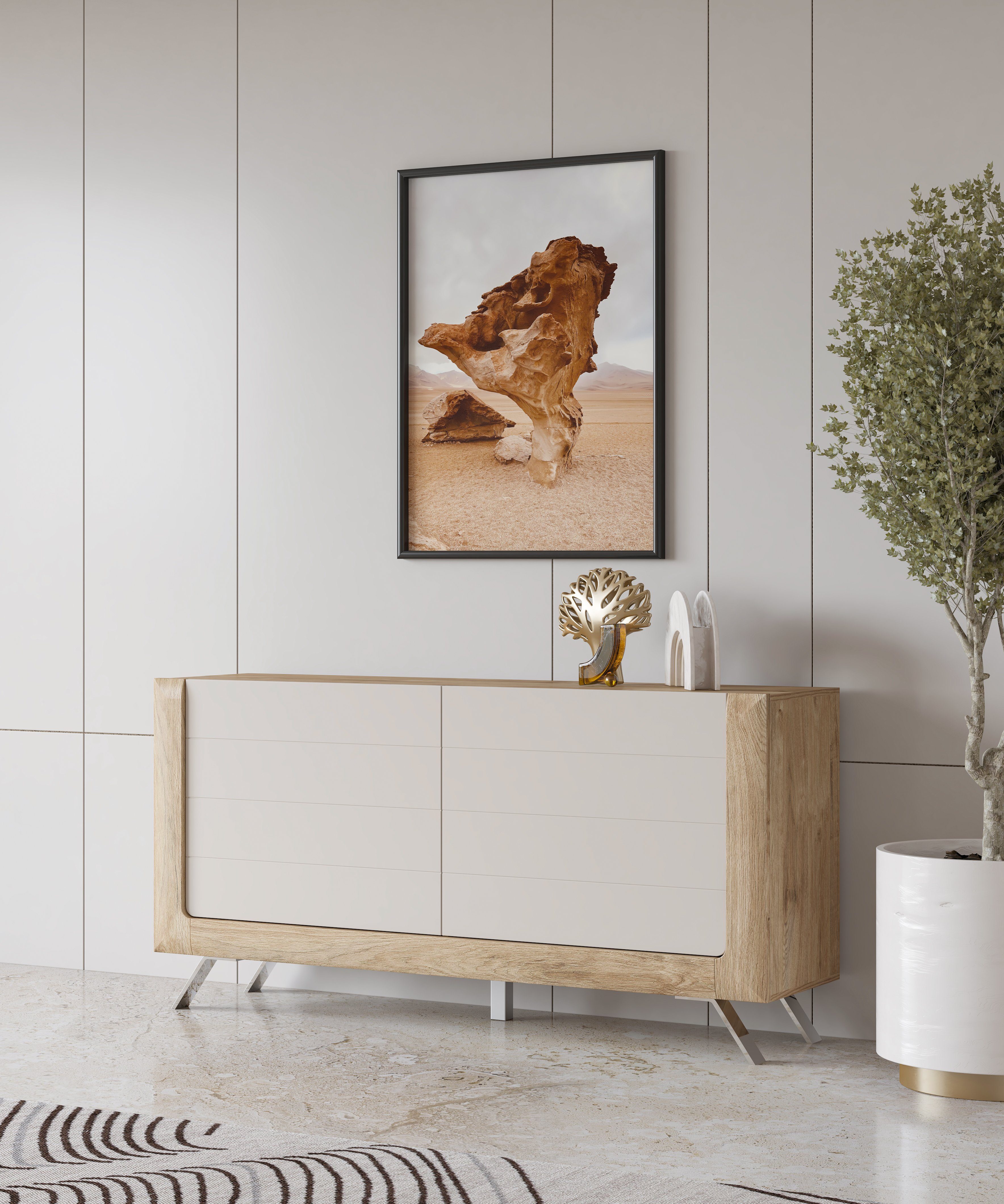 Leonique Dressoir Kasai Breedte 160,5 cm, met 2 deuren