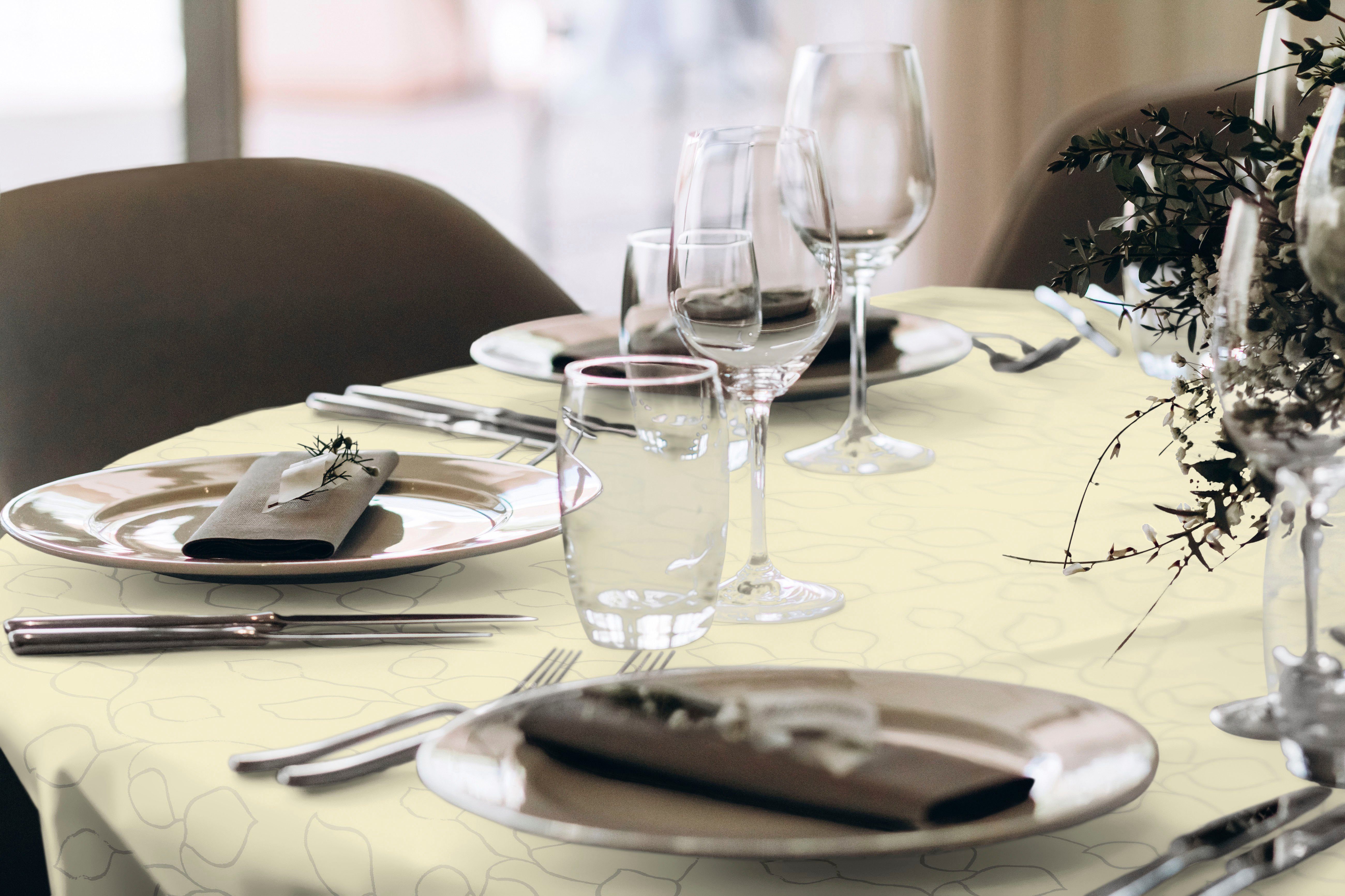 Wirth Tafellaken Westport Made in Germany, Jacquard decoratiestof, bladontwerp, onderhoudsvriendelijk (1 stuk)