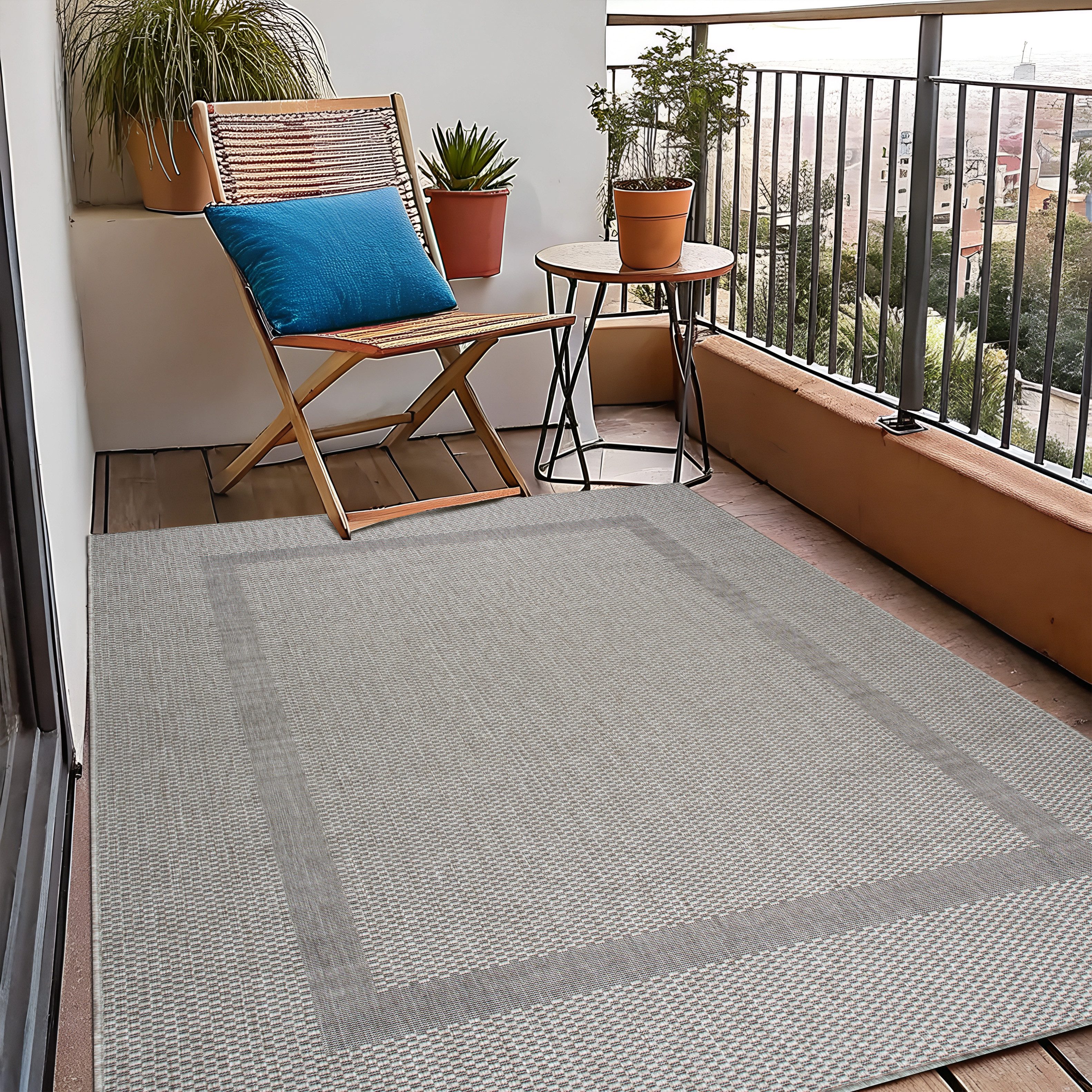 my home Vloerkleed Venetië rand is ook als loper verkrijgbaar Geschikt voor binnen en buiten, sisal-look, weerbestendig & uv-bestendig