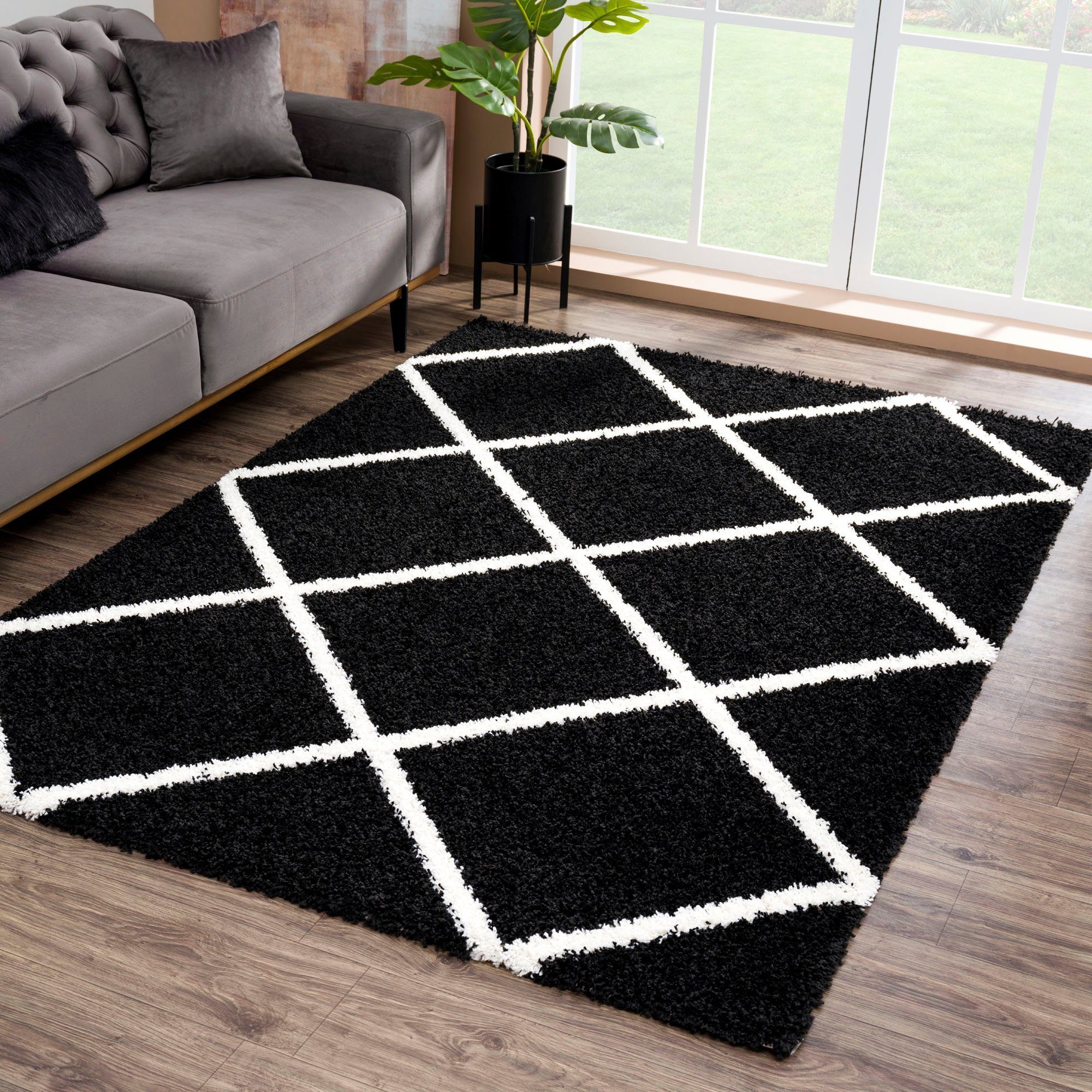 SANAT HALI Hoogpolig vloerkleed Madrid Woonkamer, lange pool, shaggy-vloerkleed