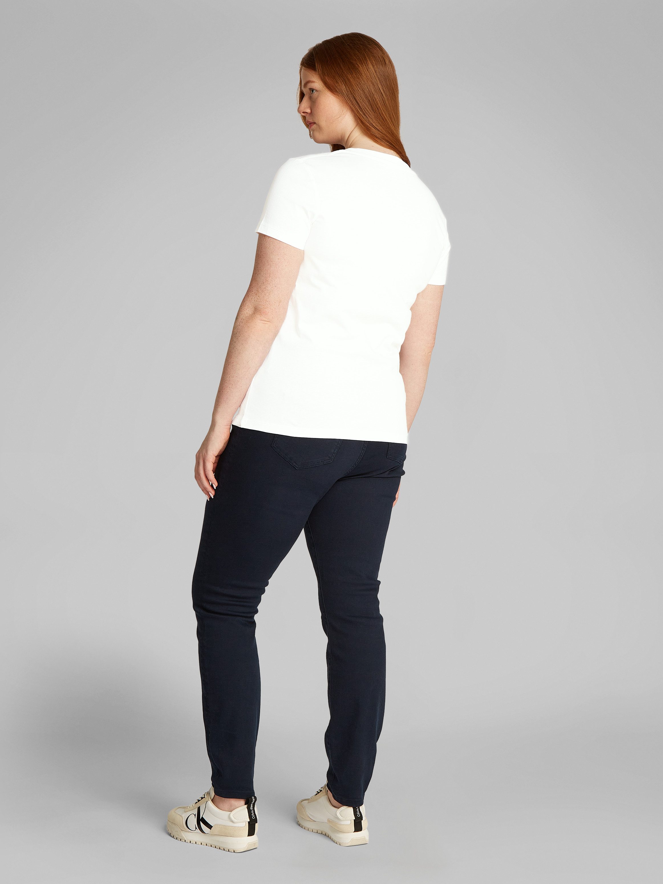 Calvin Klein Jeans Plus T-shirt PLUS GRADIENT CK SLIM TEE in grote maten print met kleurverloop