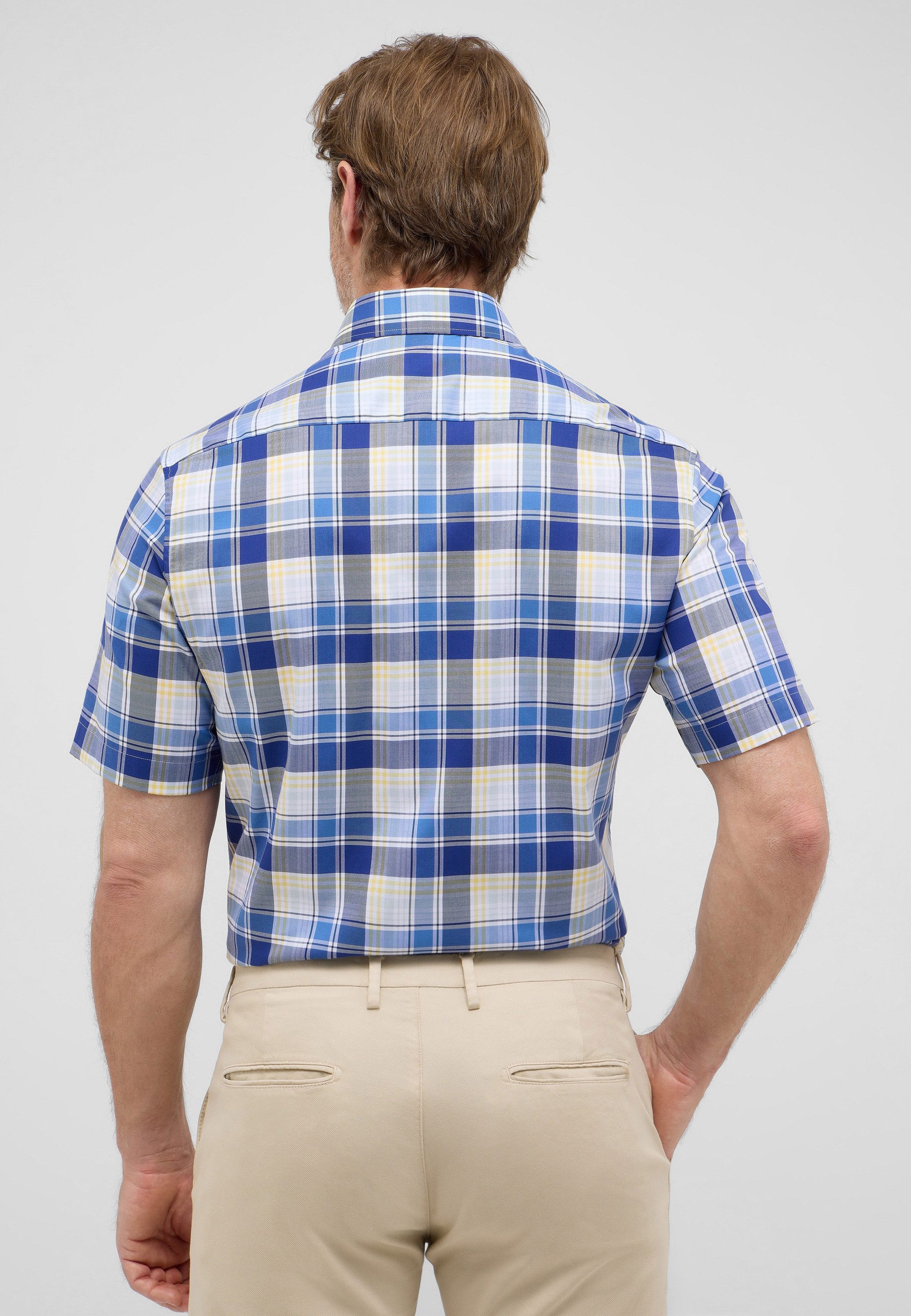 Eterna Overhemd met korte mouwen MODERN FIT NON IRON (strijkvrij)