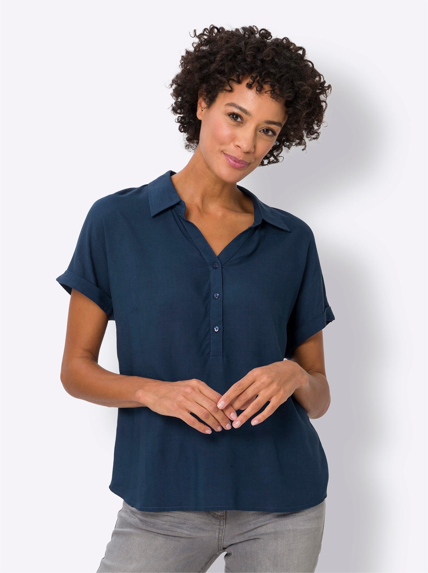 Classic Basics Blouse met korte mouwen