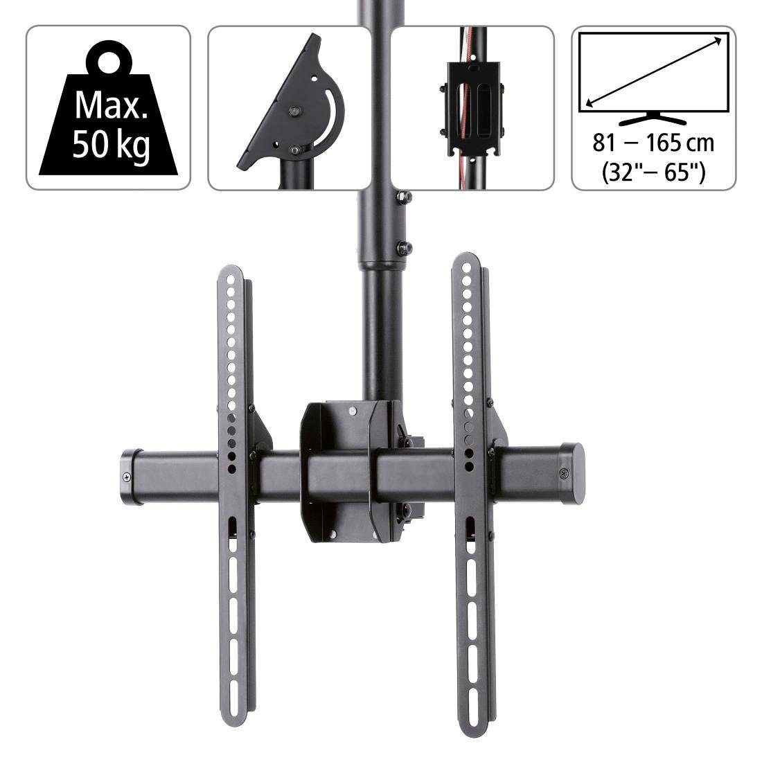 Hama Tv-plafondhouder Tv plafondhouder houder 81-165 cm 32 -65 inch kantel- en draaibaar